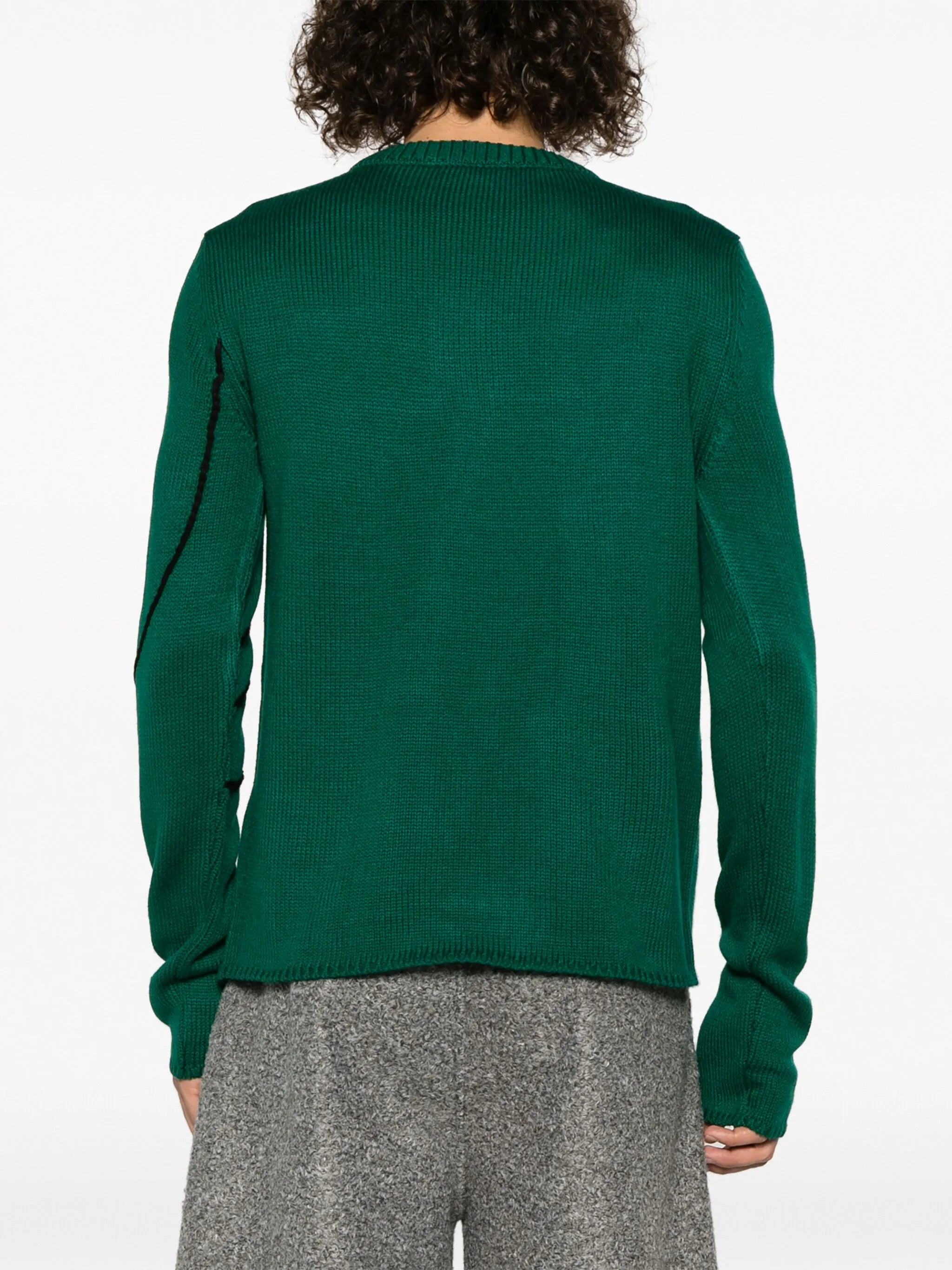 graphic-print crew-neck jumper