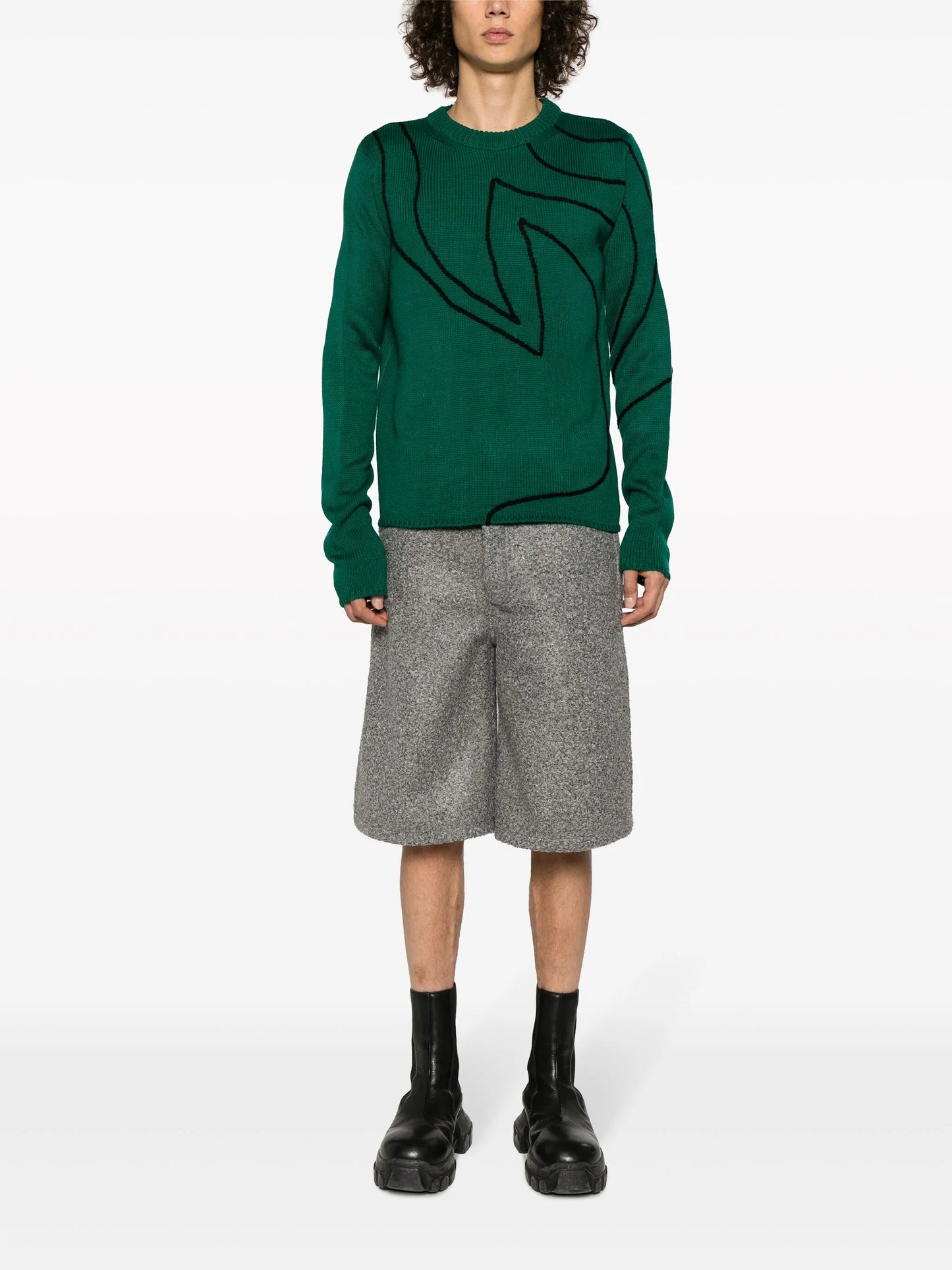 cotton straight-leg shorts