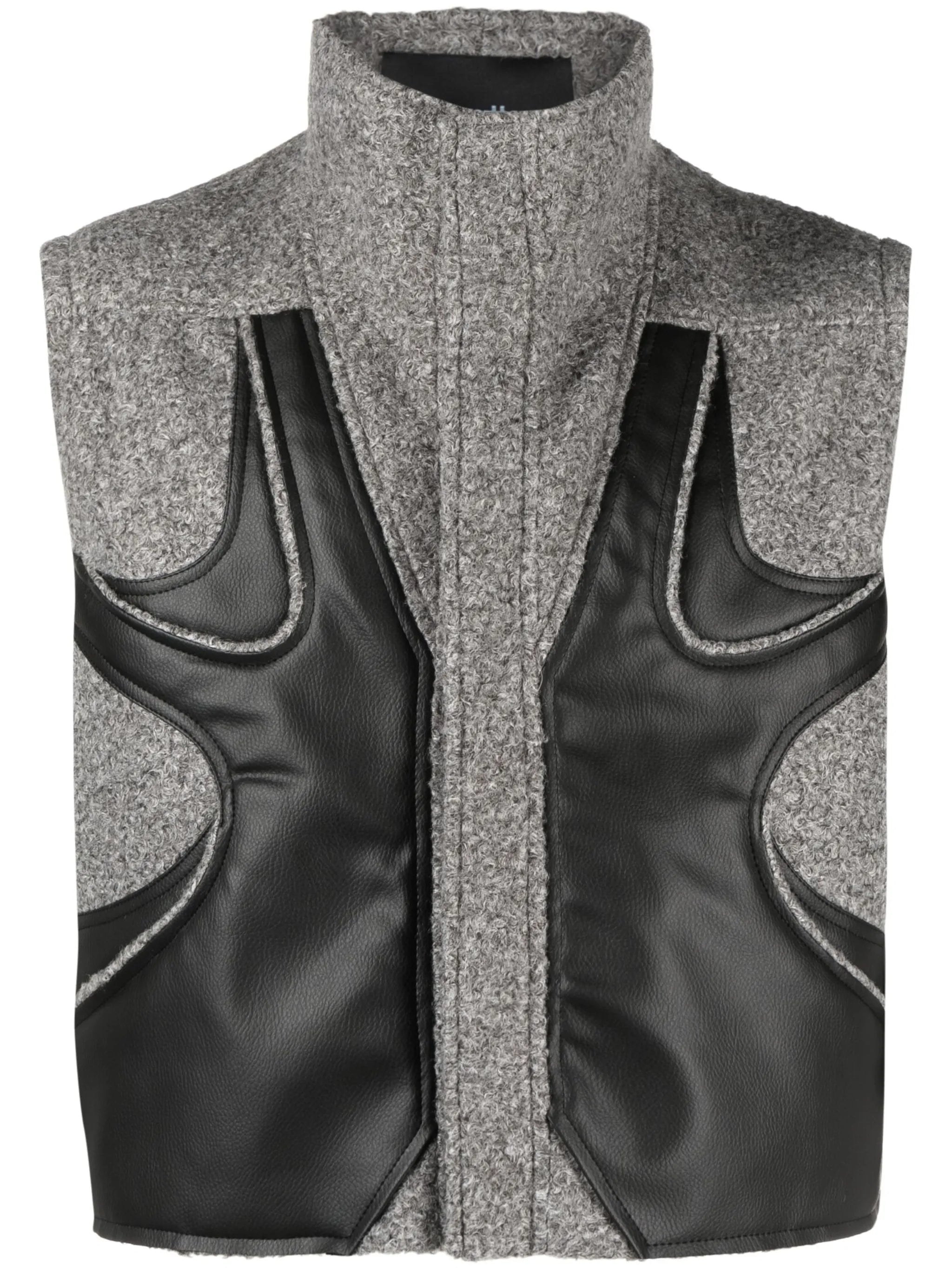 panelled cropped gilet