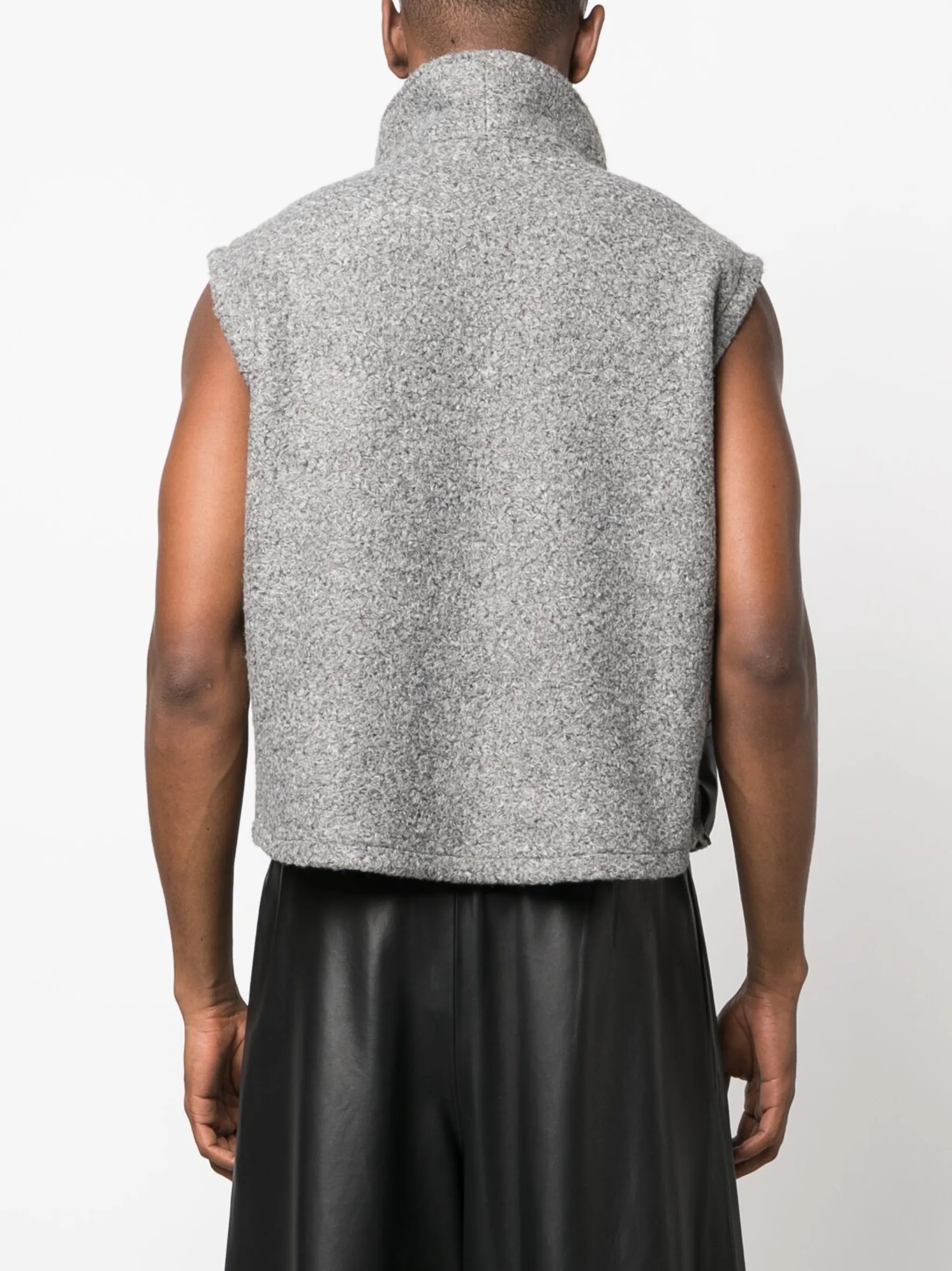 panelled cropped gilet