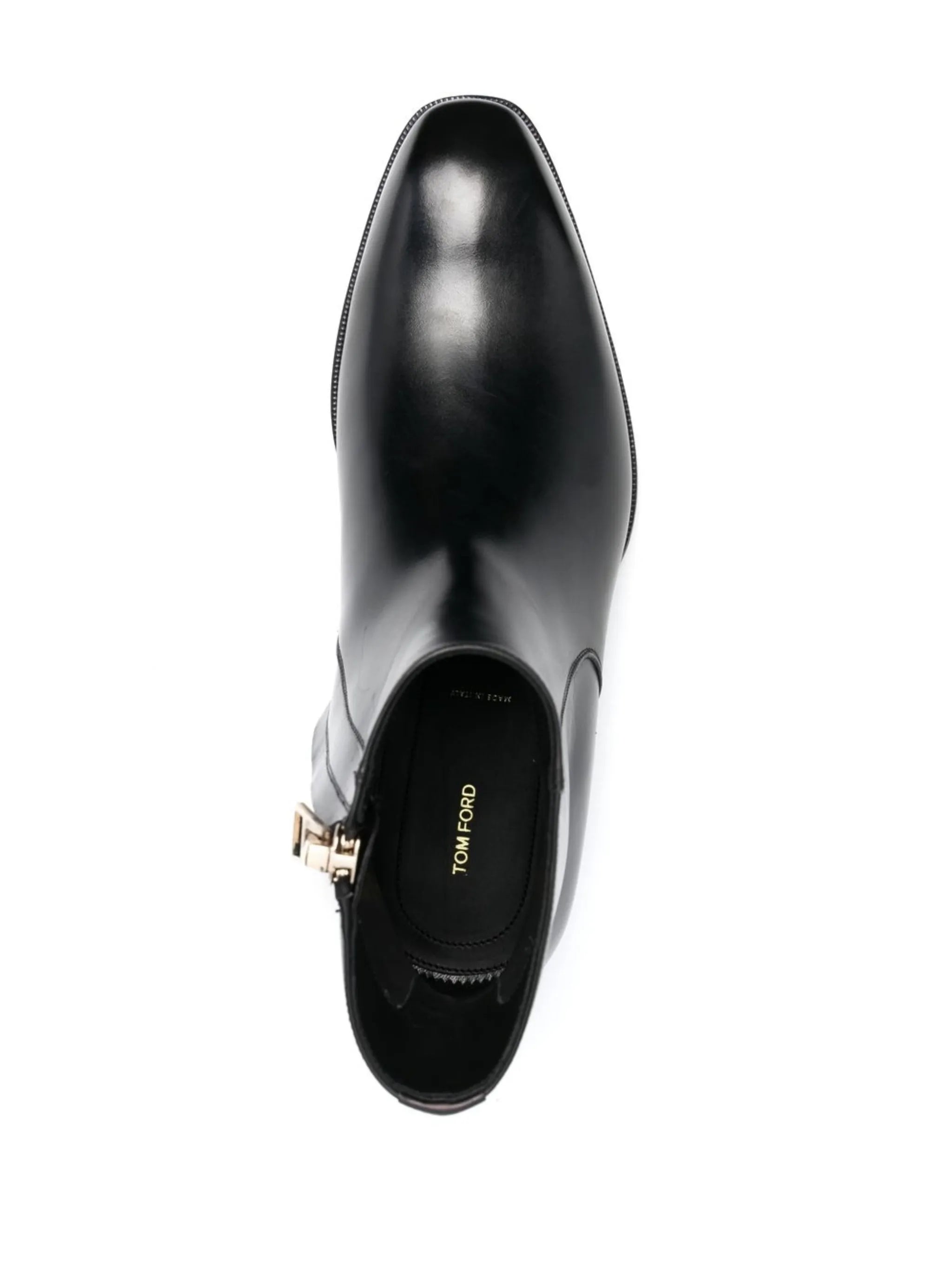 calf leather ankle boots