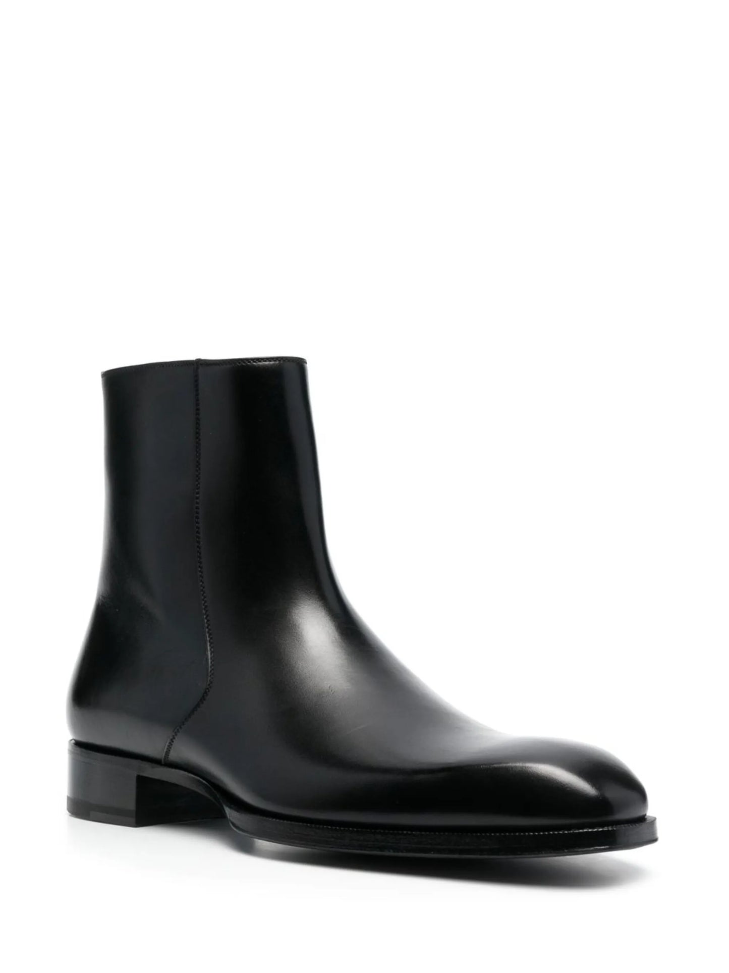 calf leather ankle boots