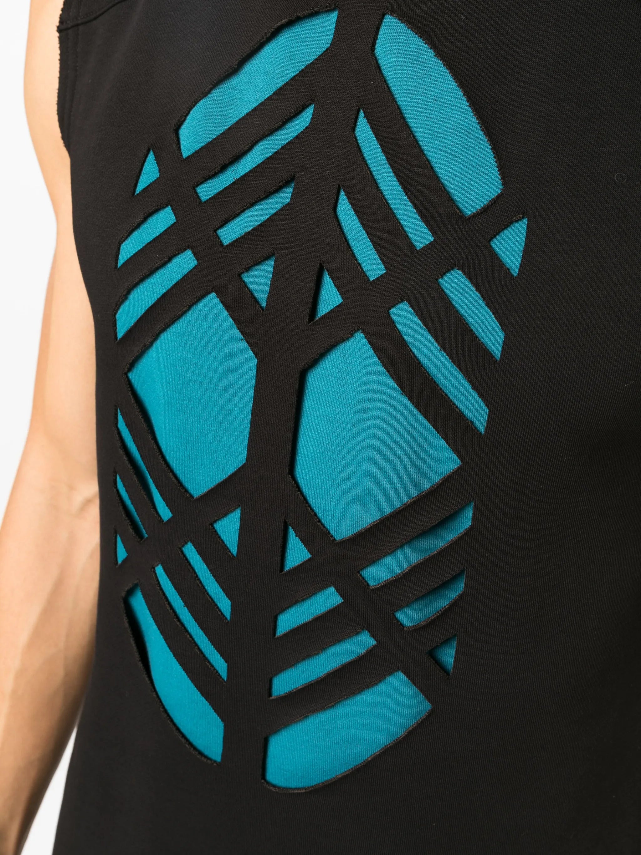 laser-cut cotton tank top