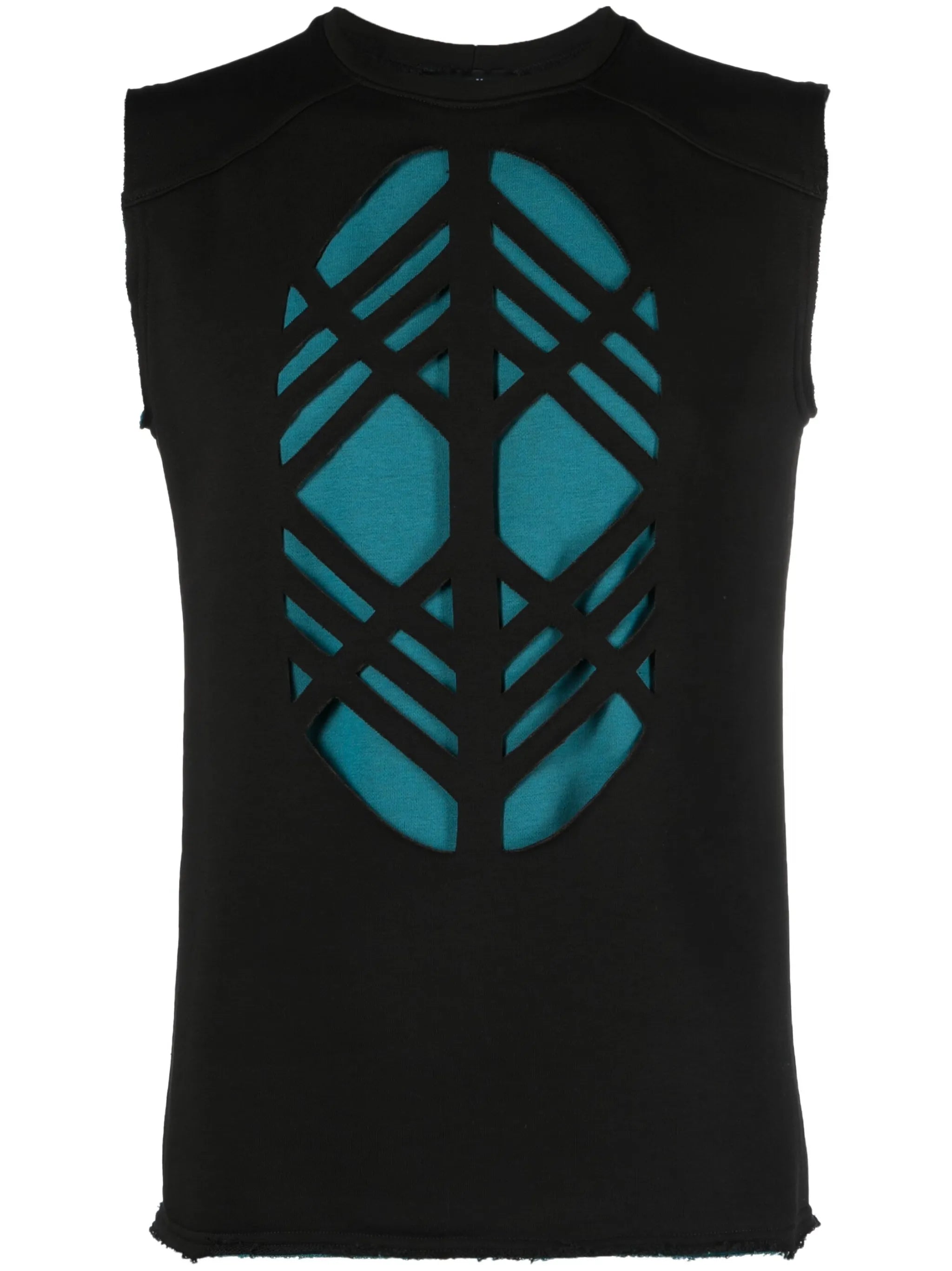 laser-cut cotton tank top