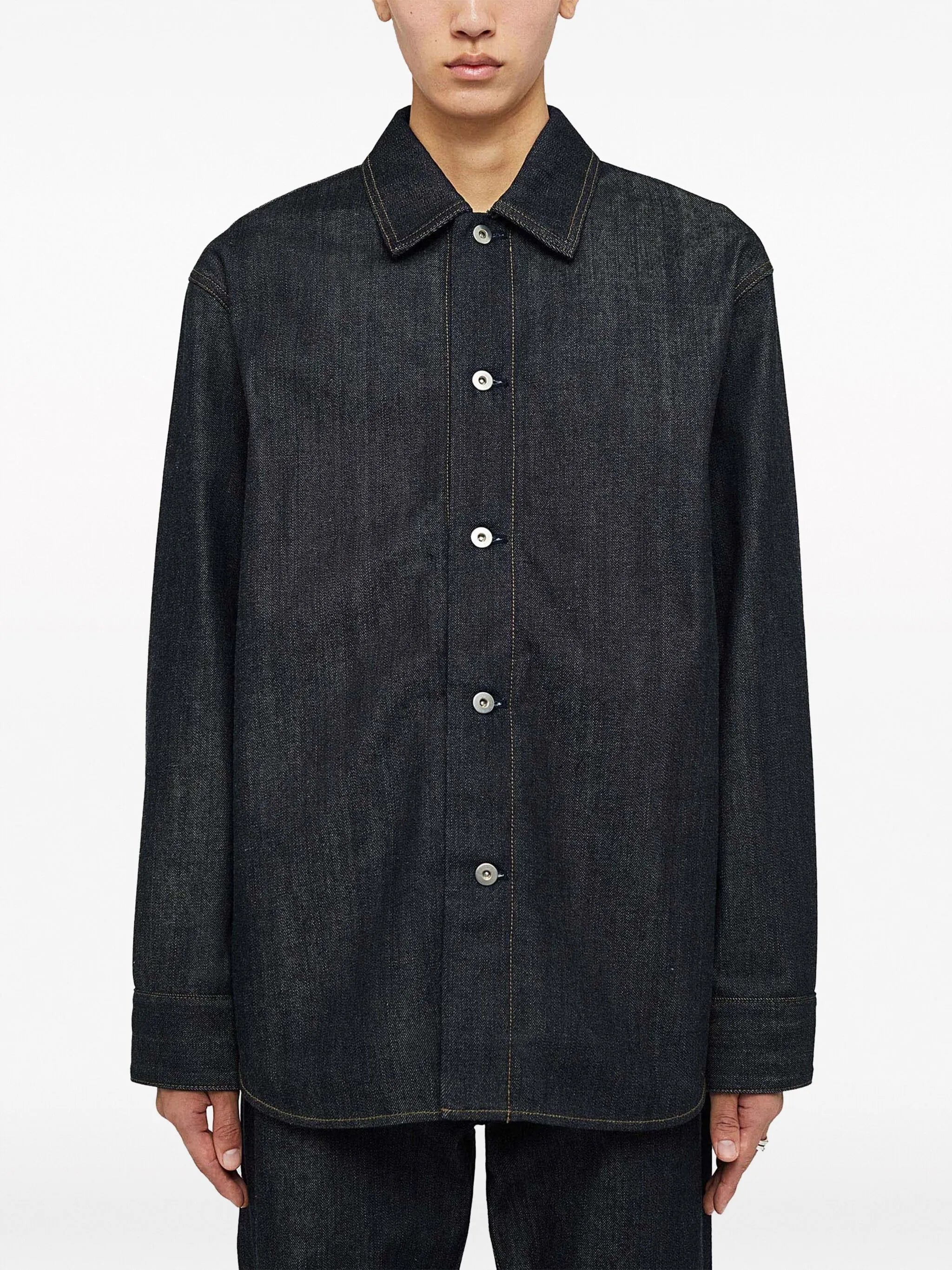 long-sleeve denim shirt