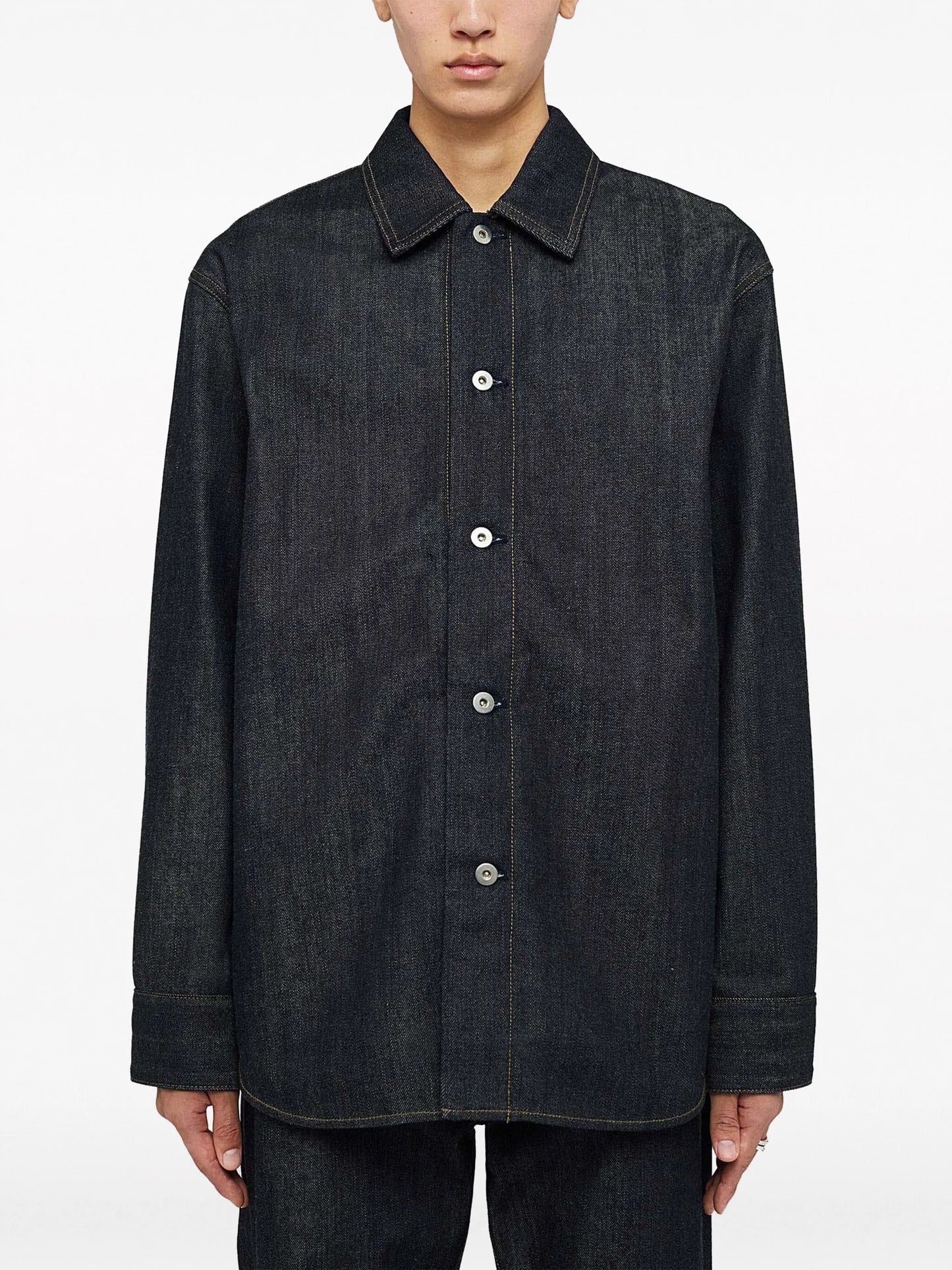 long-sleeve denim shirt