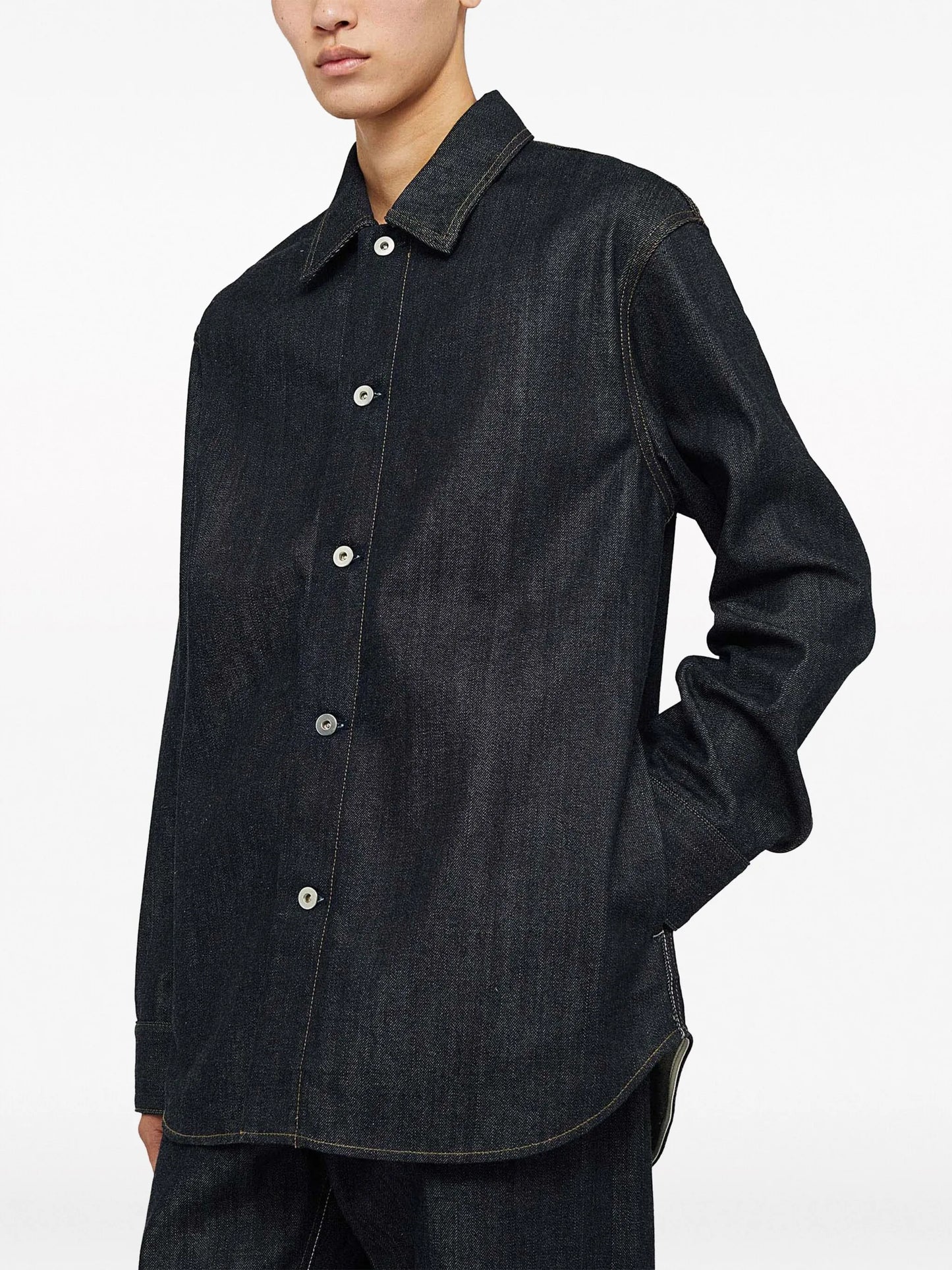 long-sleeve denim shirt