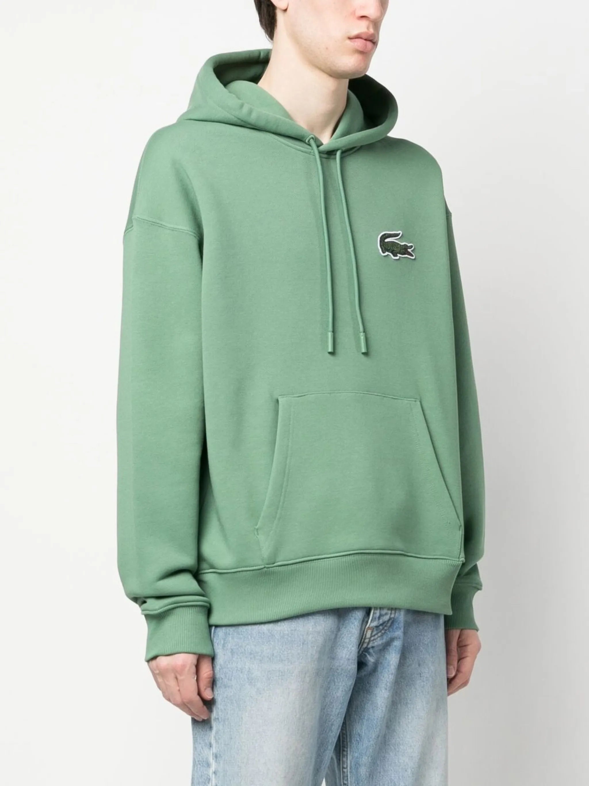 embroidered-logo cotton hoodie sweatshirt