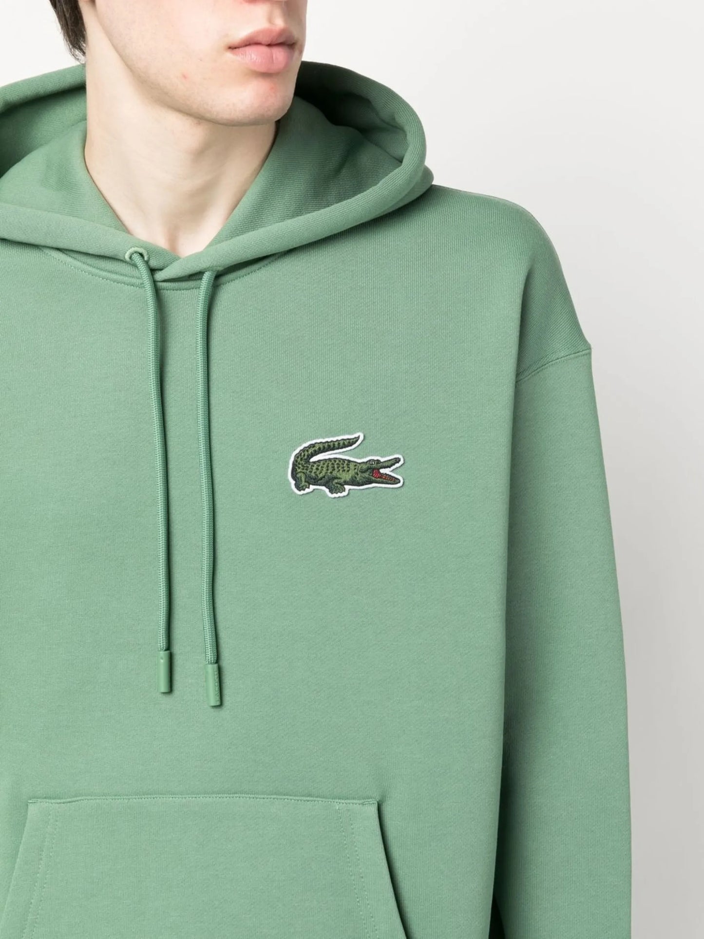 embroidered-logo cotton hoodie sweatshirt