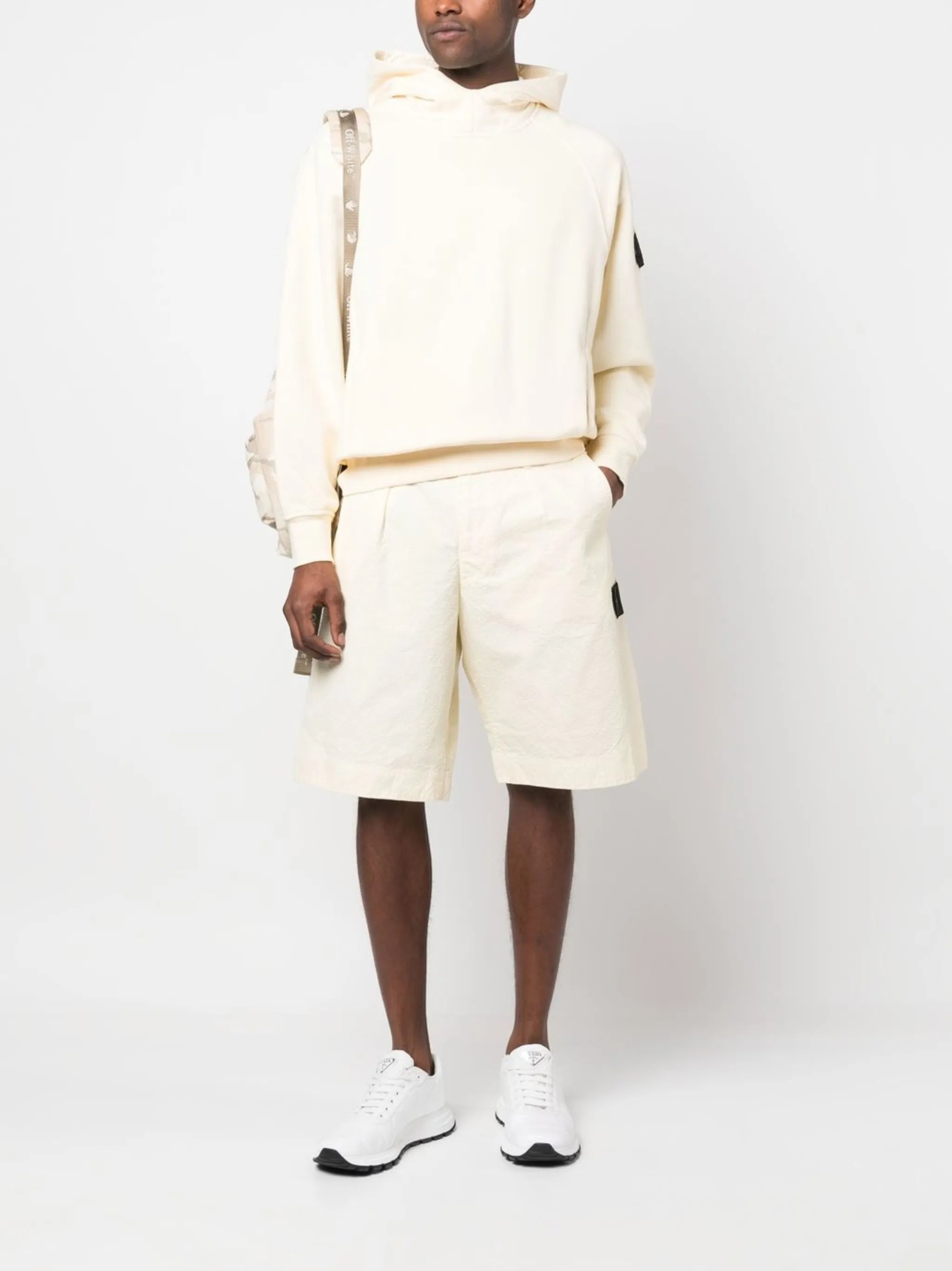 Compass-patch chino shorts