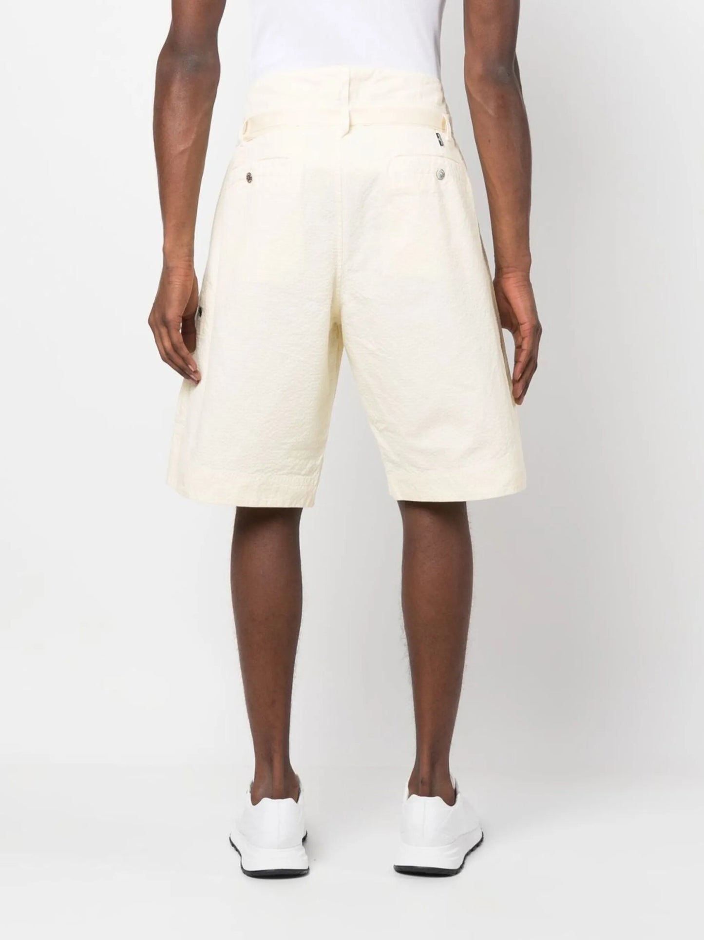 Compass-patch chino shorts