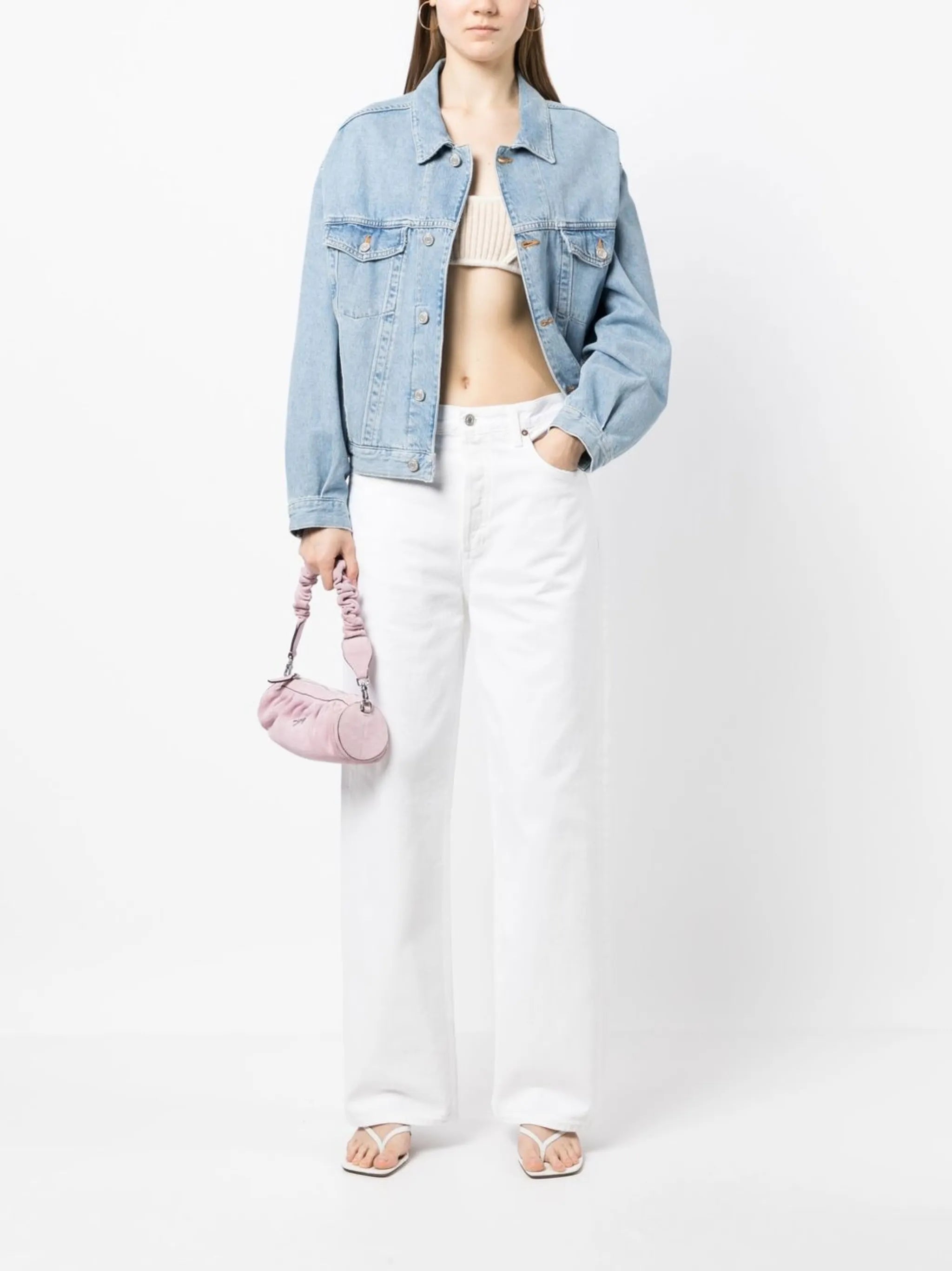 organic-cotton wide-leg trousers