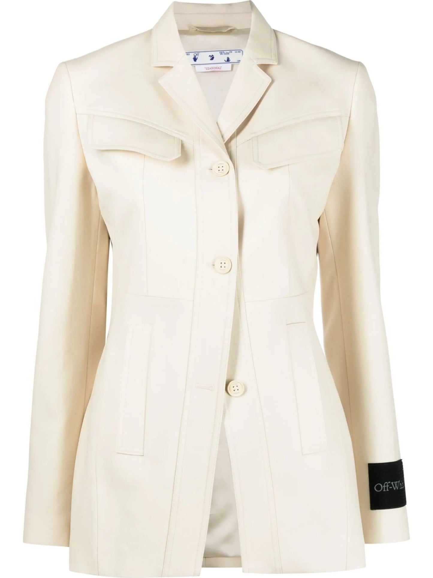 single-breasted wool blazer