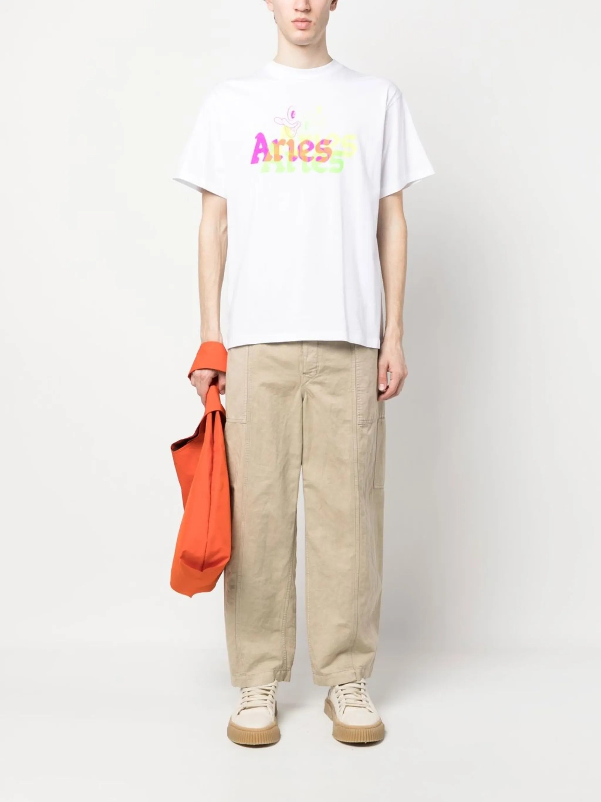 logo-print detail T-shirt