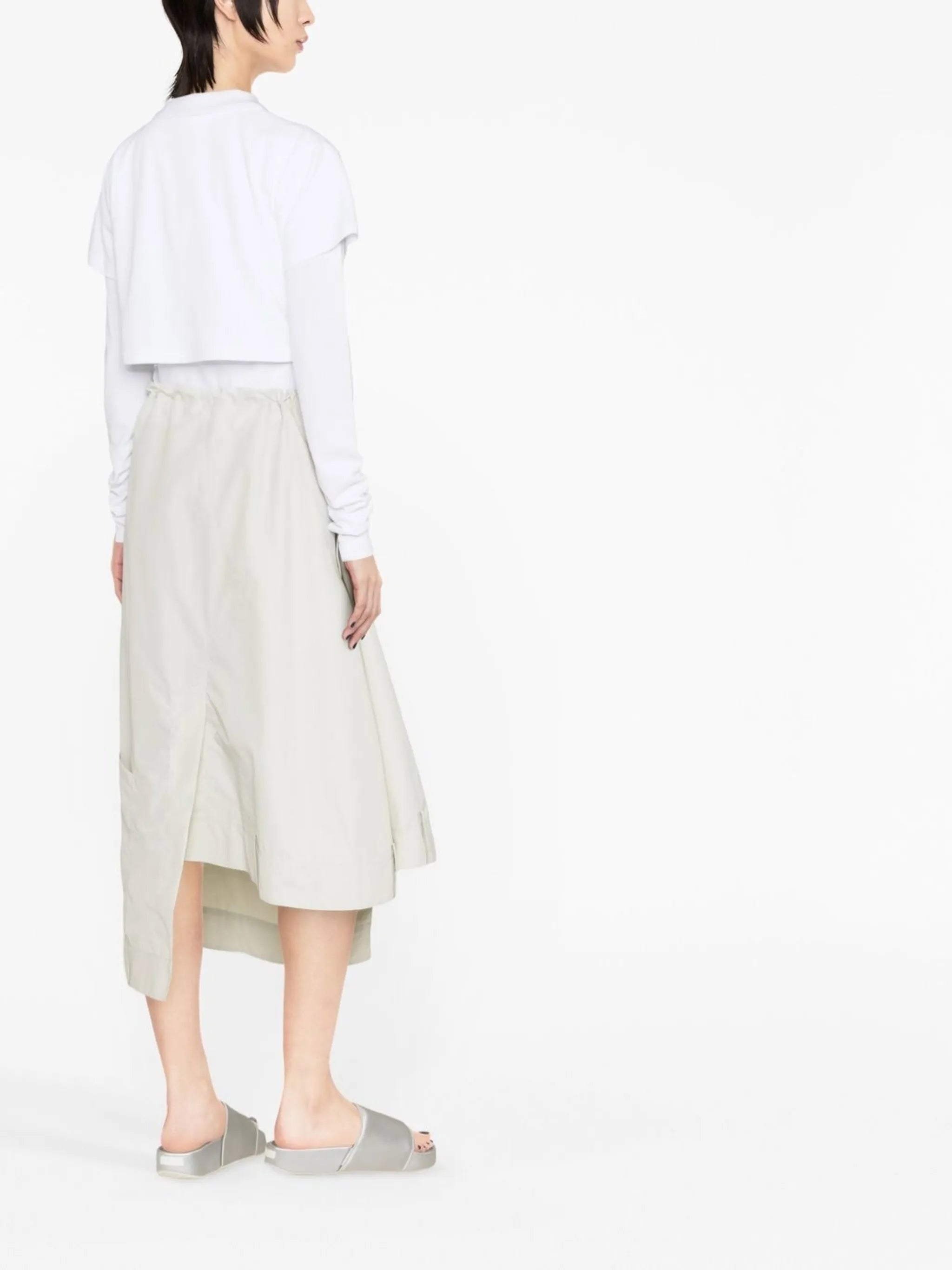 asymmetric midi skirt