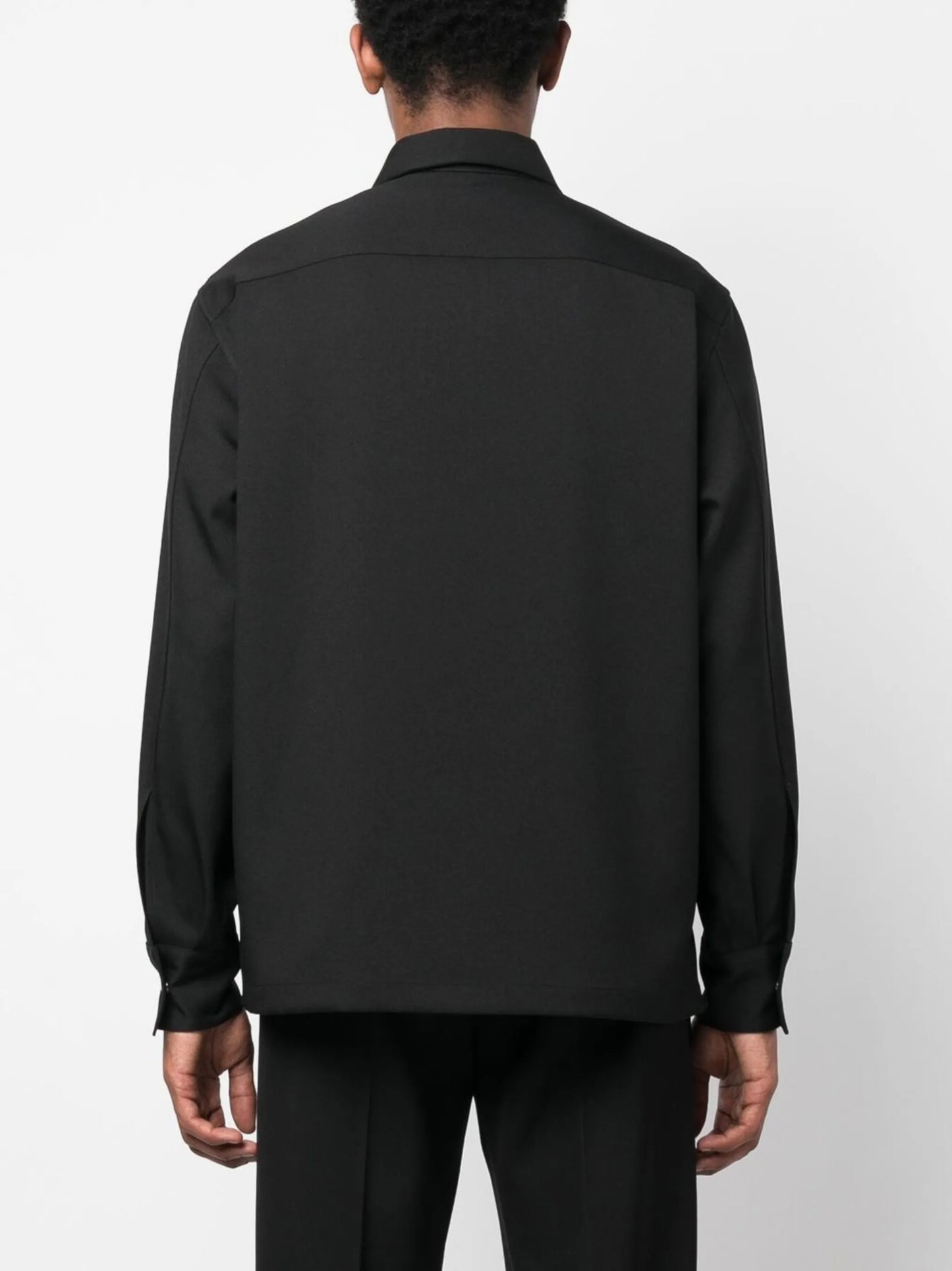 zipped-up fastening shirt