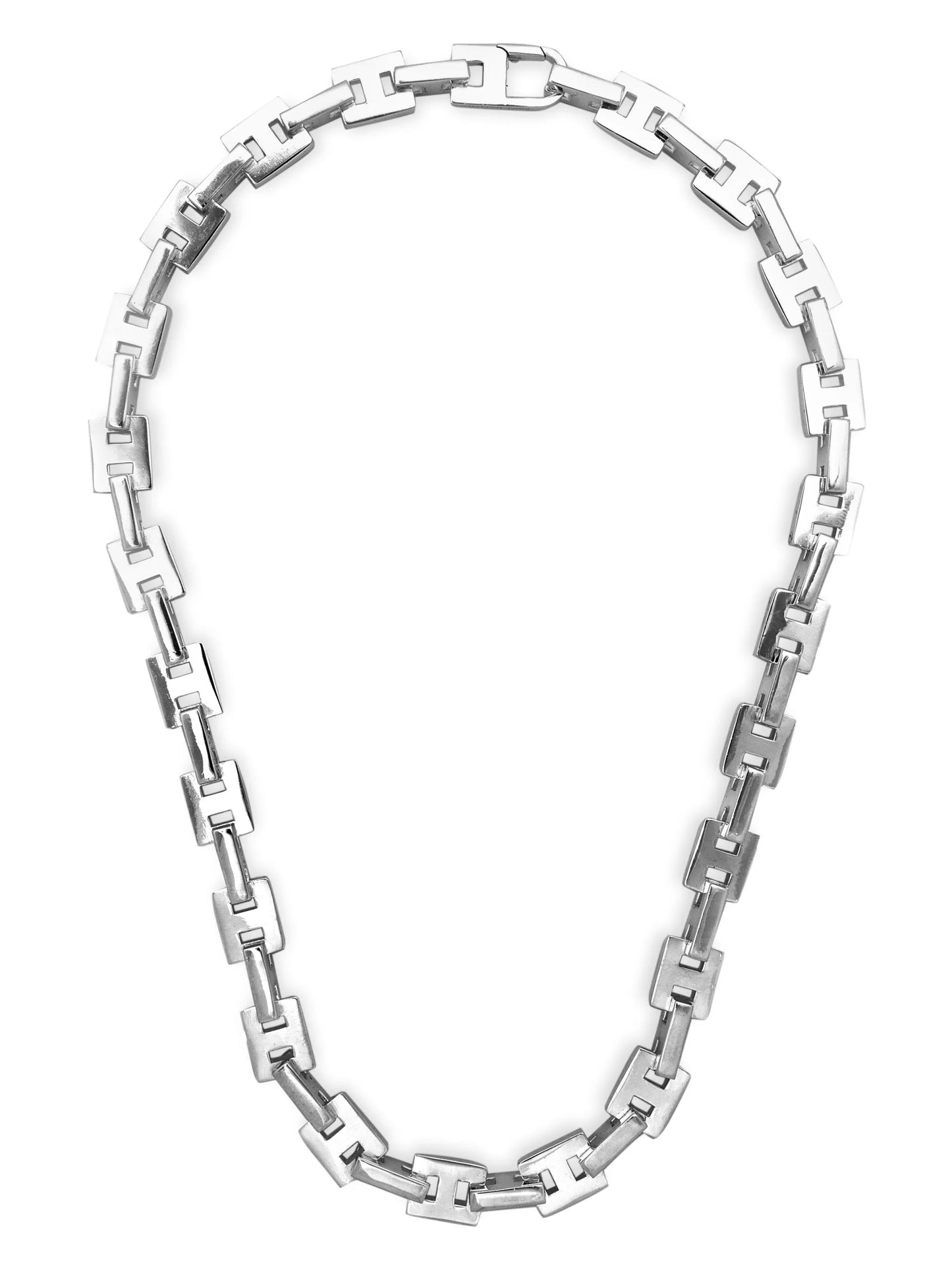H logo-plaque choker-chain necklace