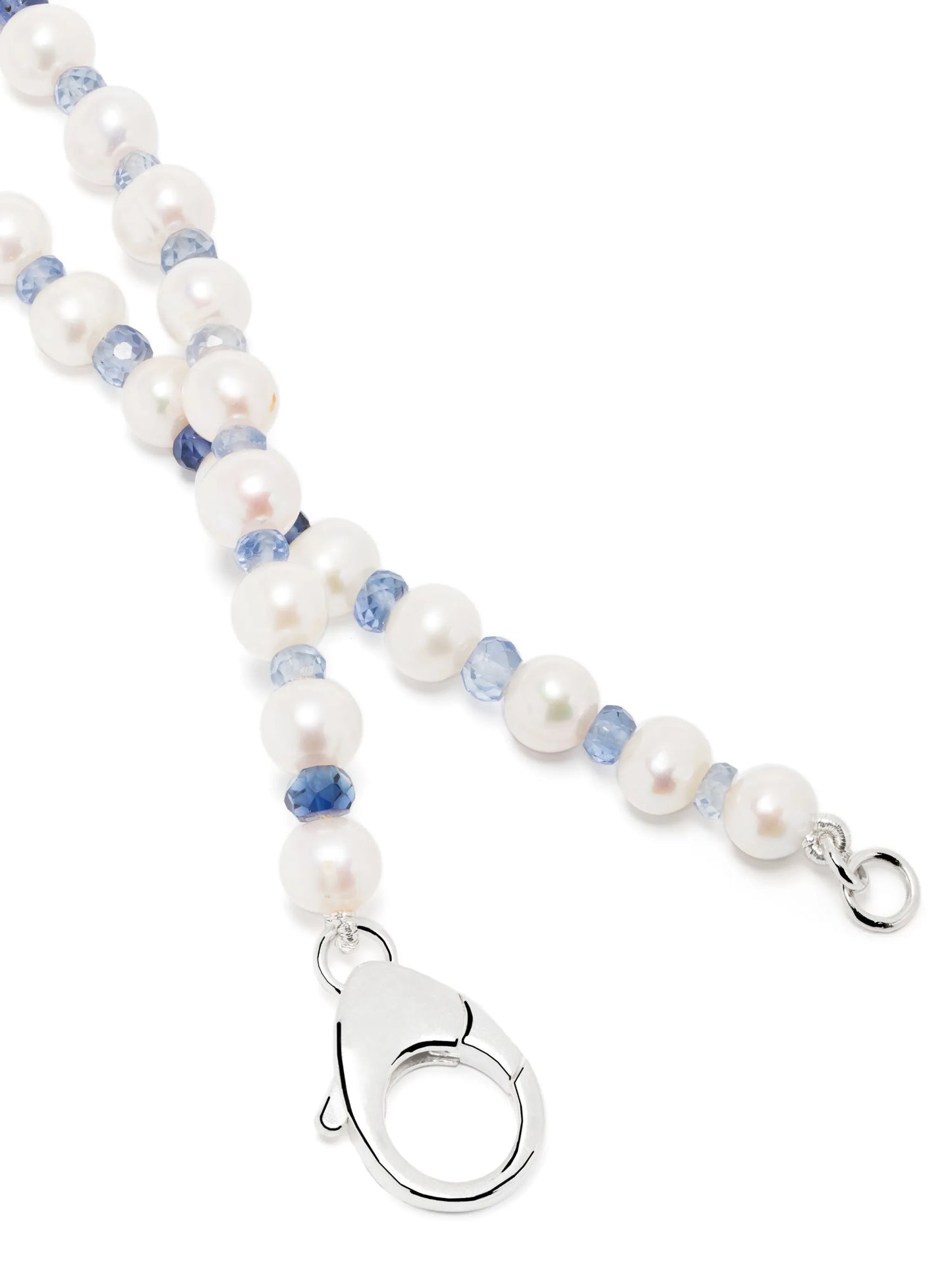 crystal-embellished pearl necklace