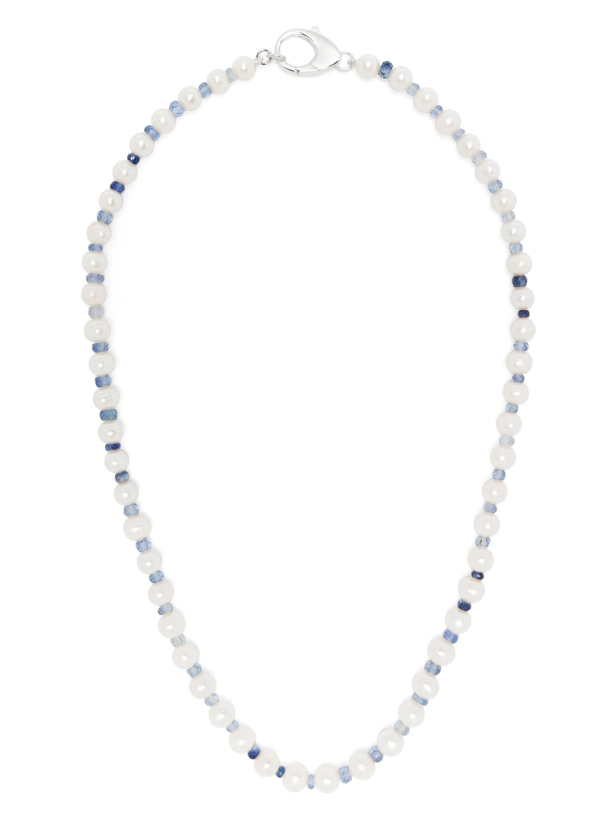 crystal-embellished pearl necklace