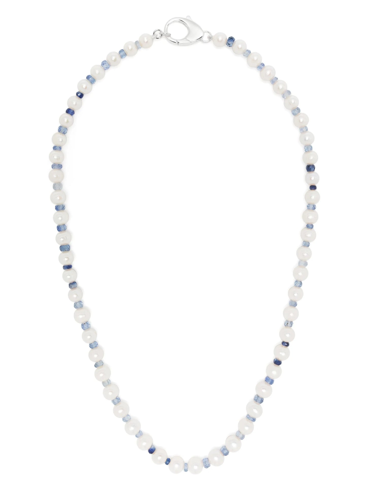 crystal-embellished pearl necklace