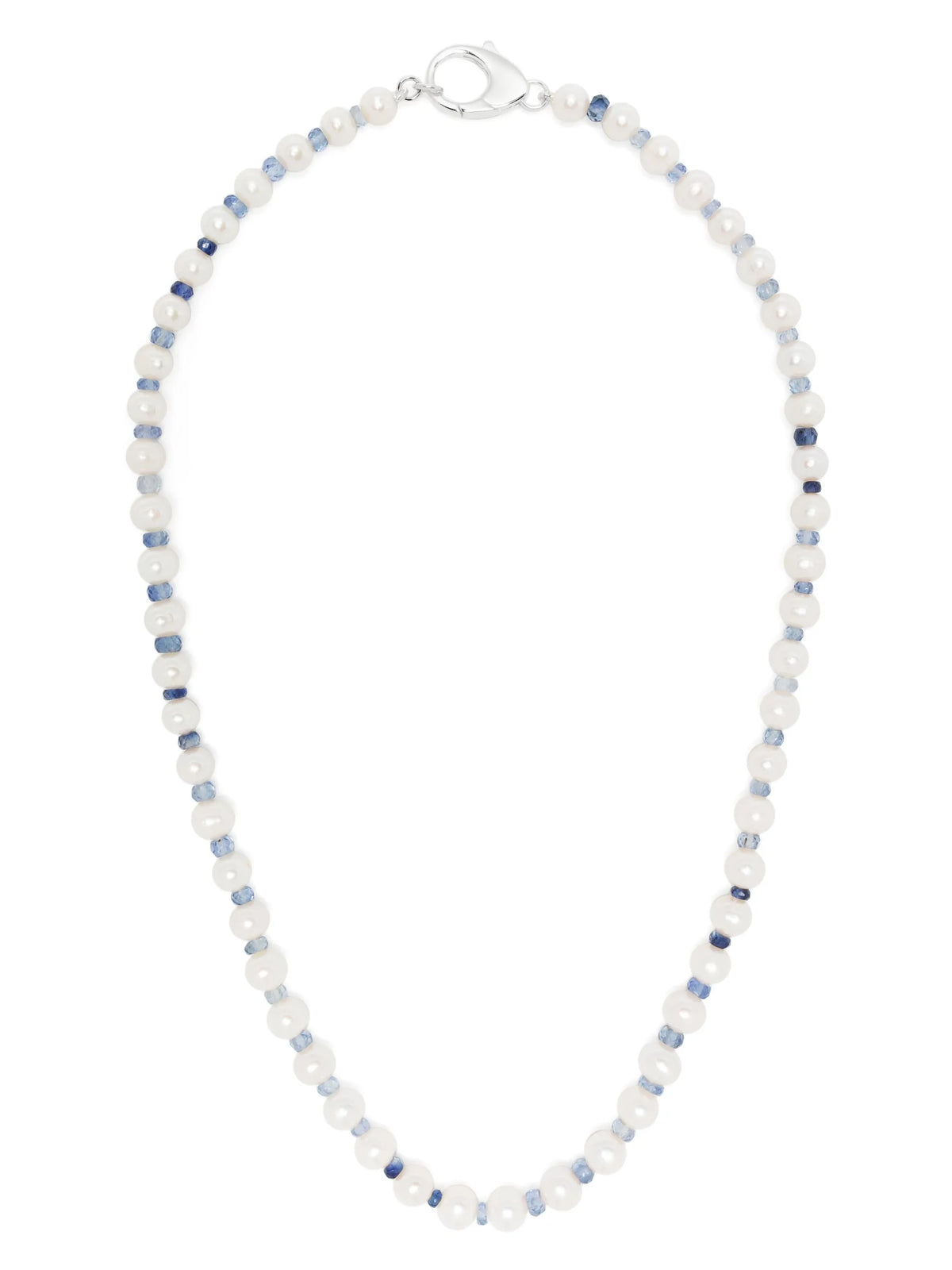 crystal-embellished pearl necklace