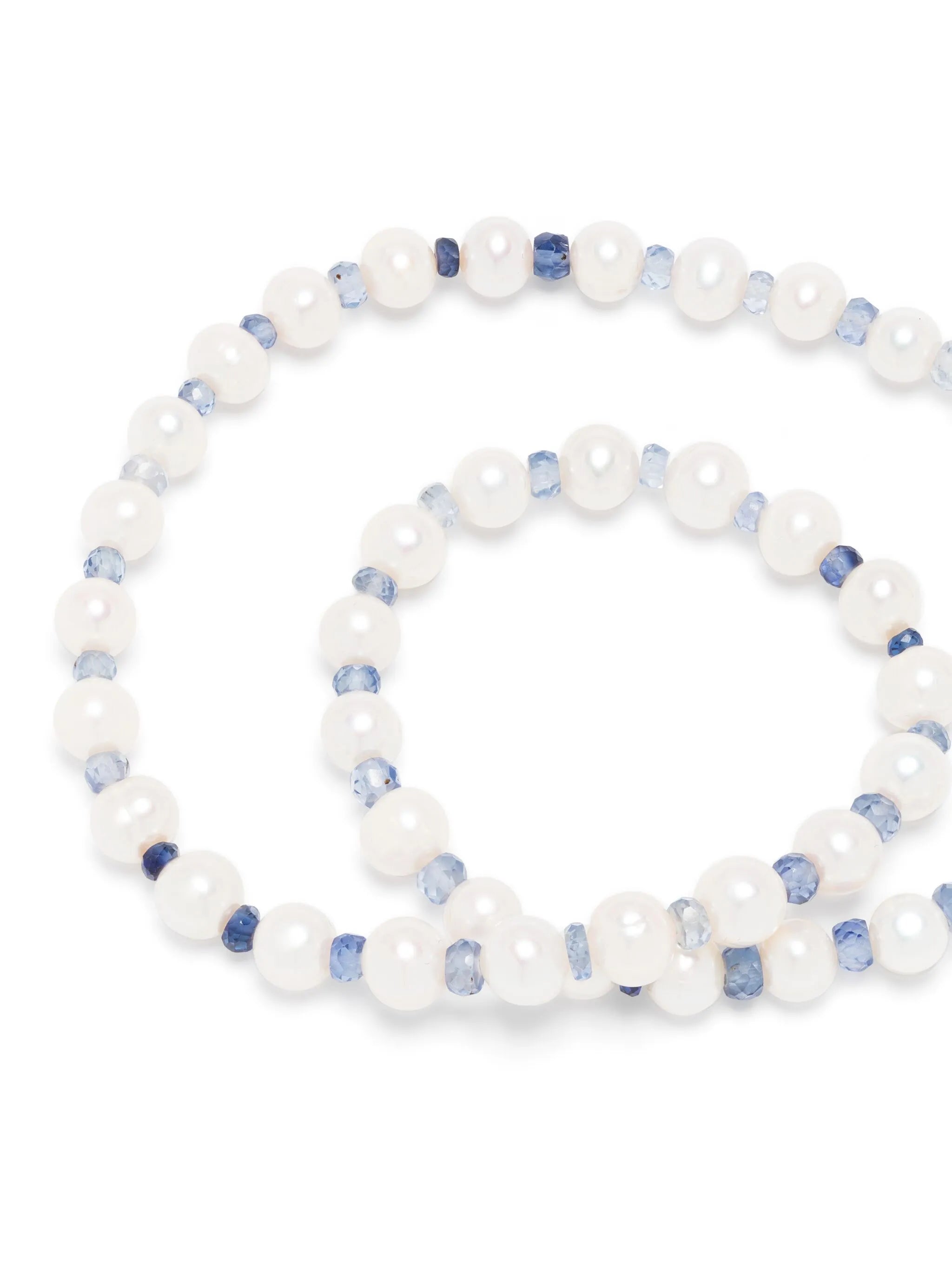 crystal-embellished pearl necklace