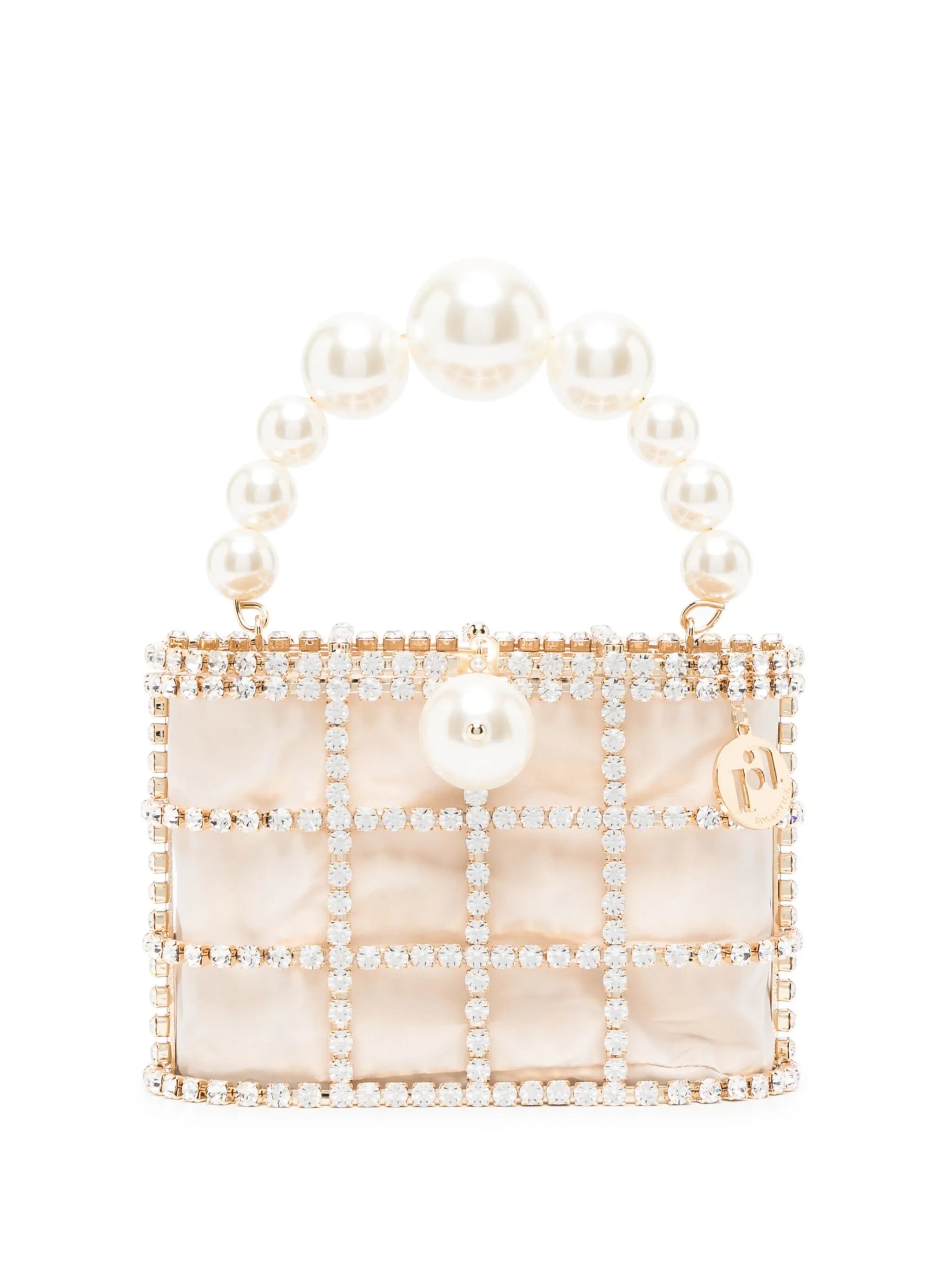Holli faux pearl-embellished mini bag