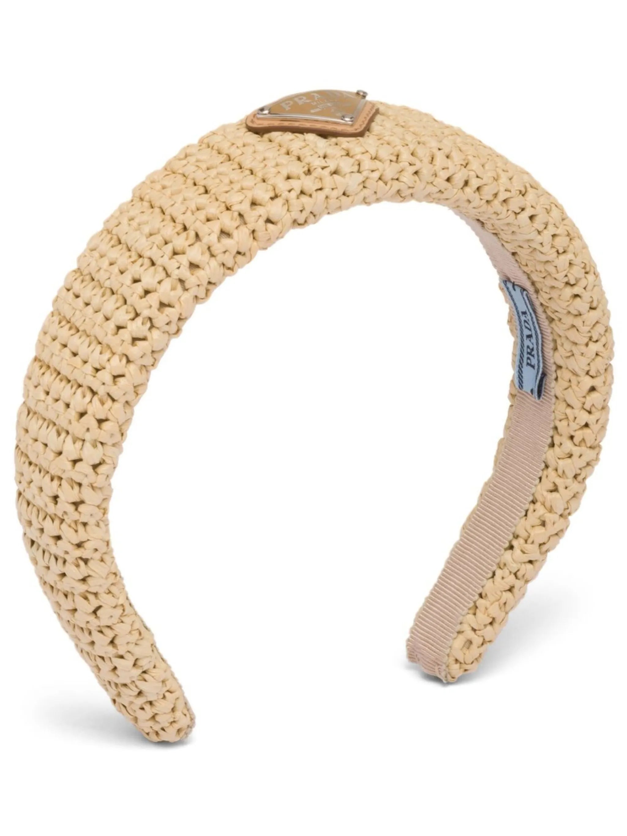triangle-logo crochet headband