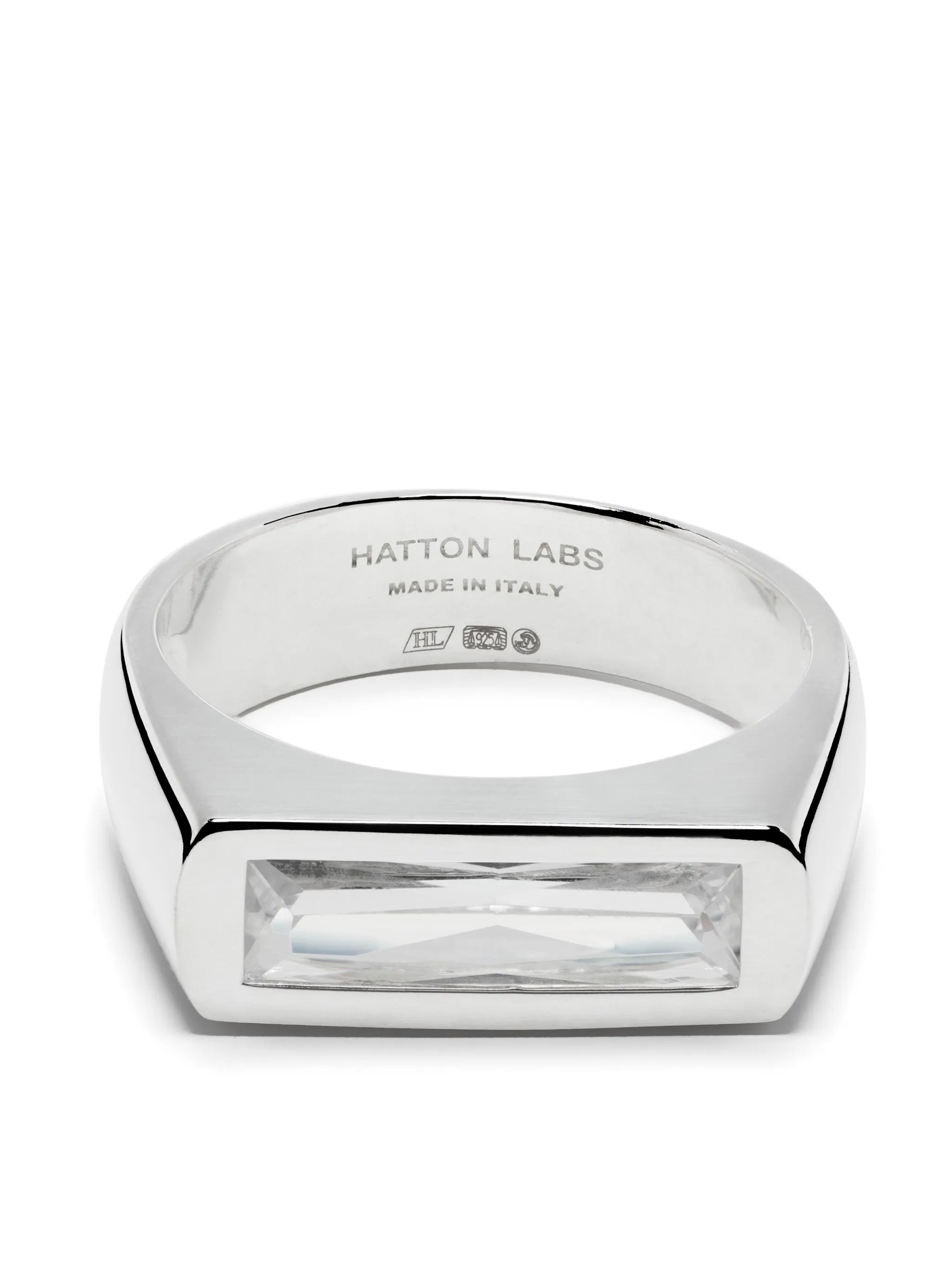 Baguette crystal-embellished ring