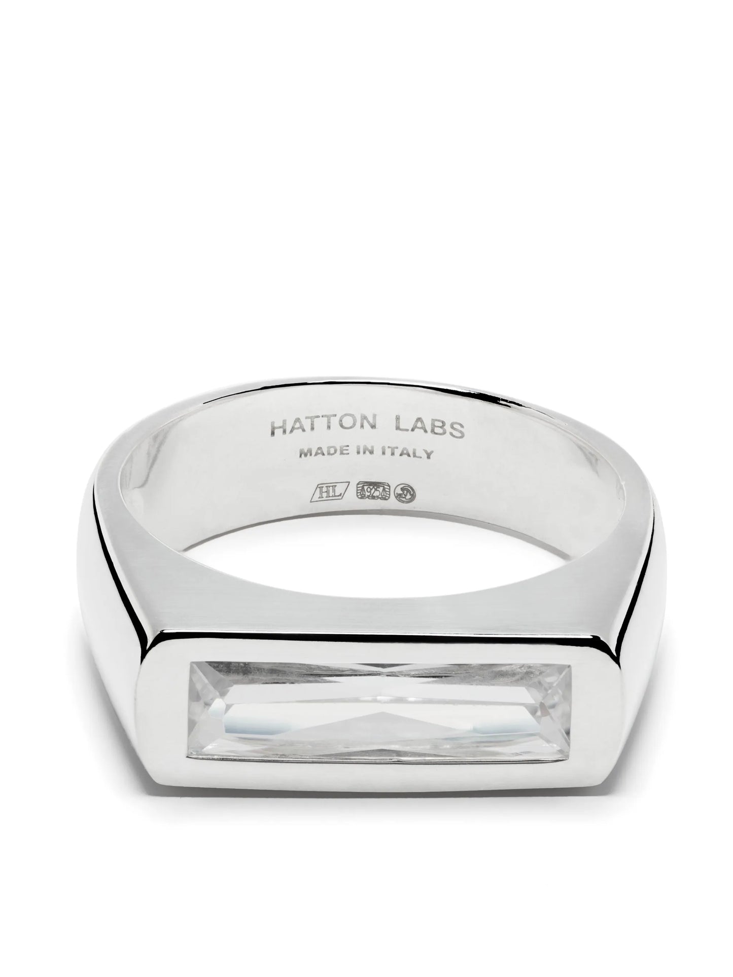 Baguette crystal-embellished ring