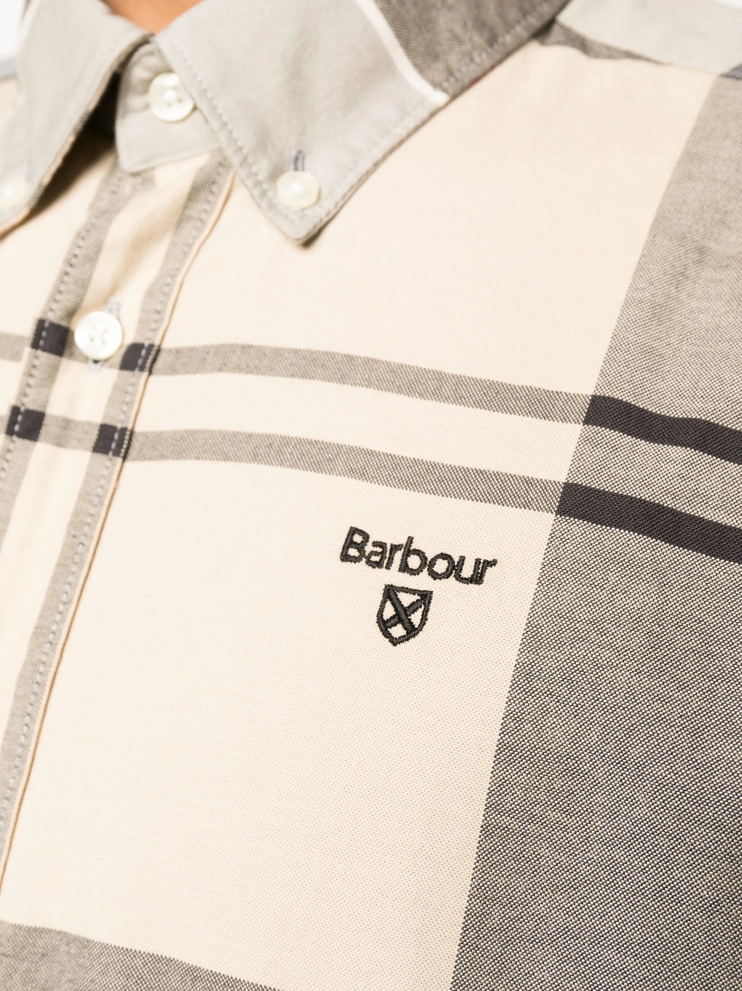 checked-pattern cotton shirt