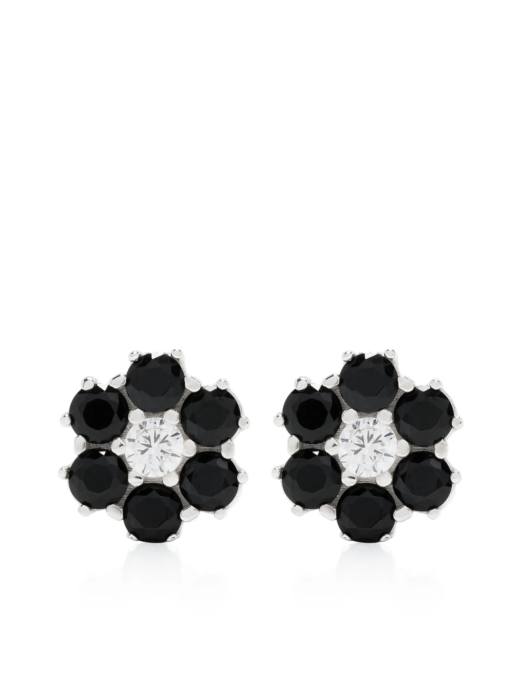 black stone stud earrings