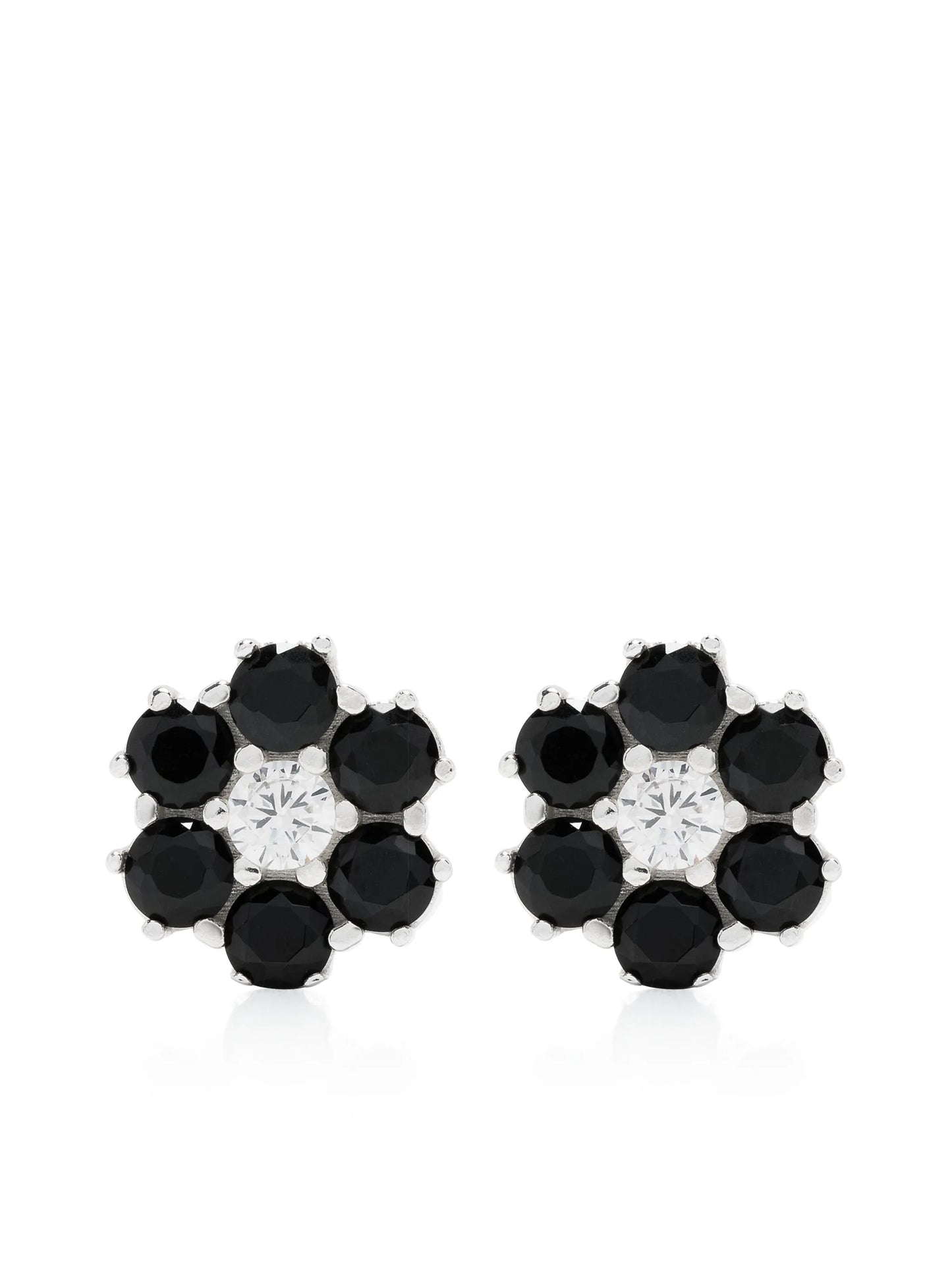 black stone stud earrings