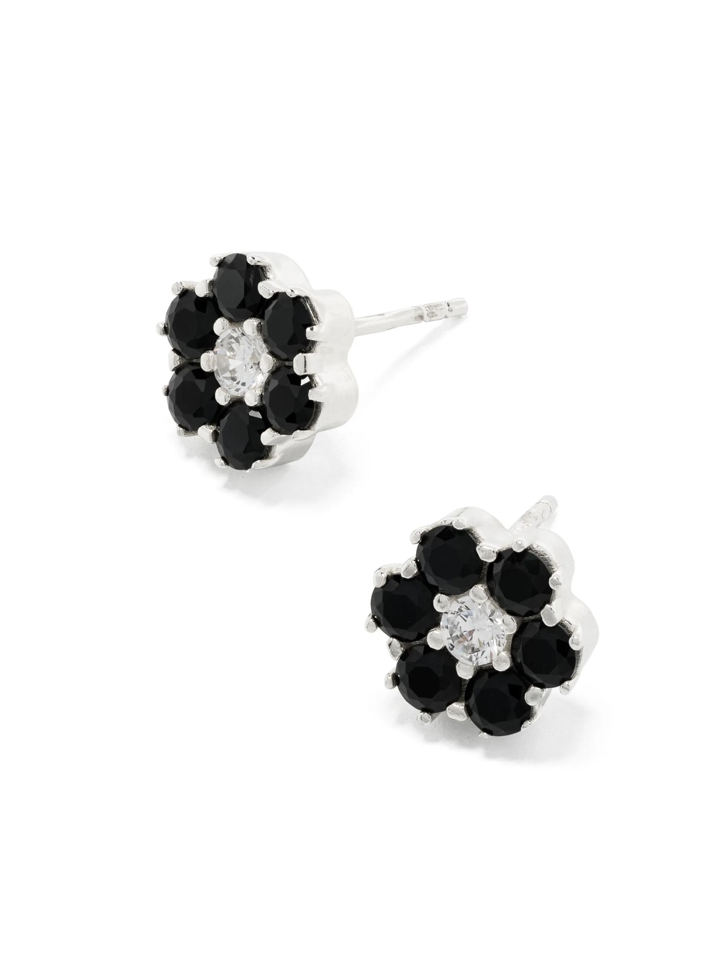 black stone stud earrings