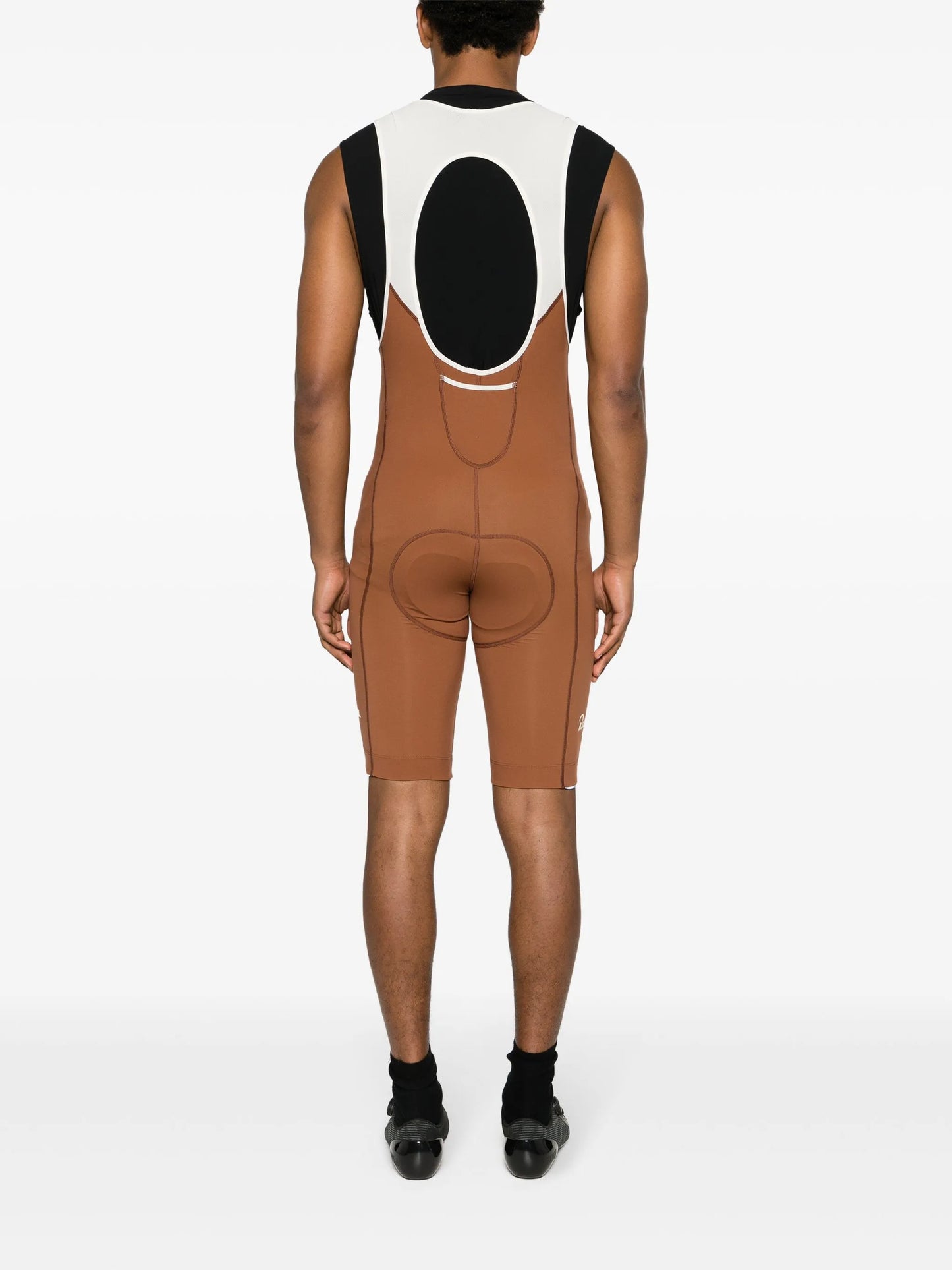logo-print padded bib shorts