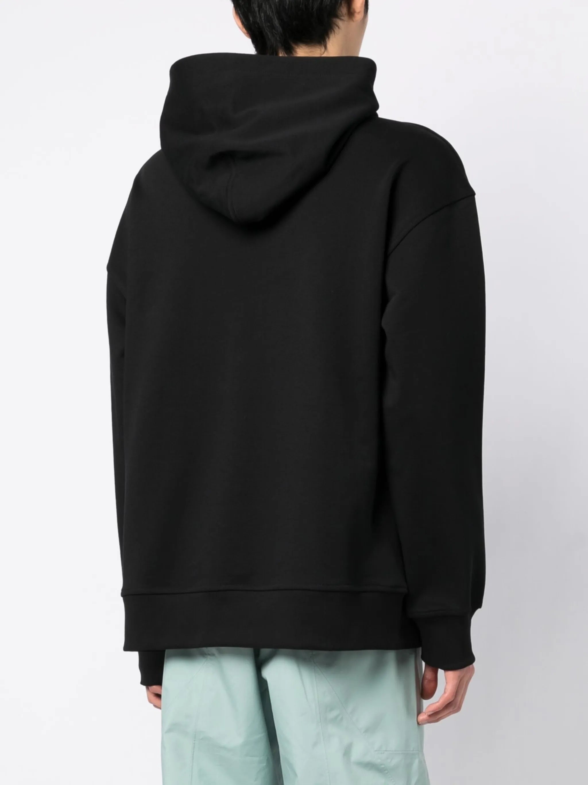 logo-patch cotton hoodie