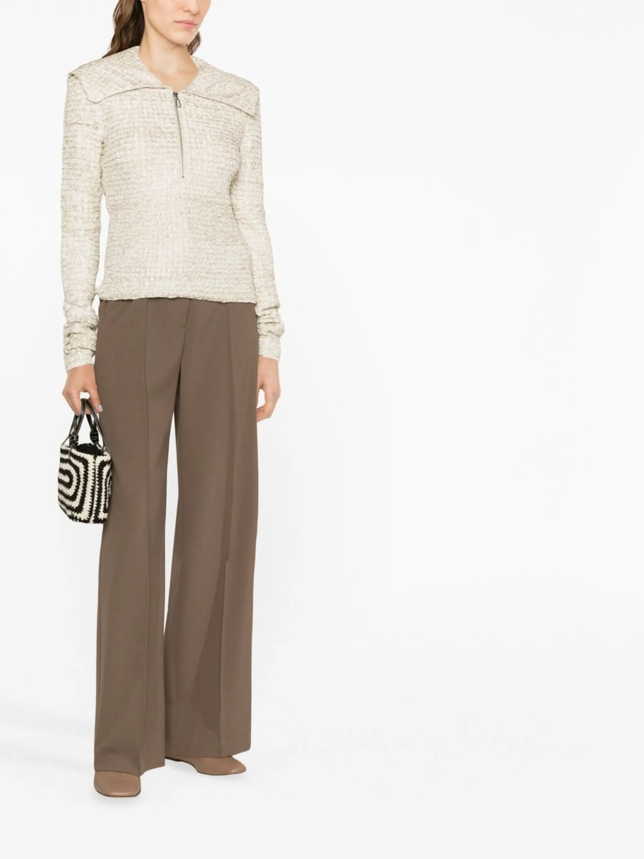 Leiko dribbled ribbon top
