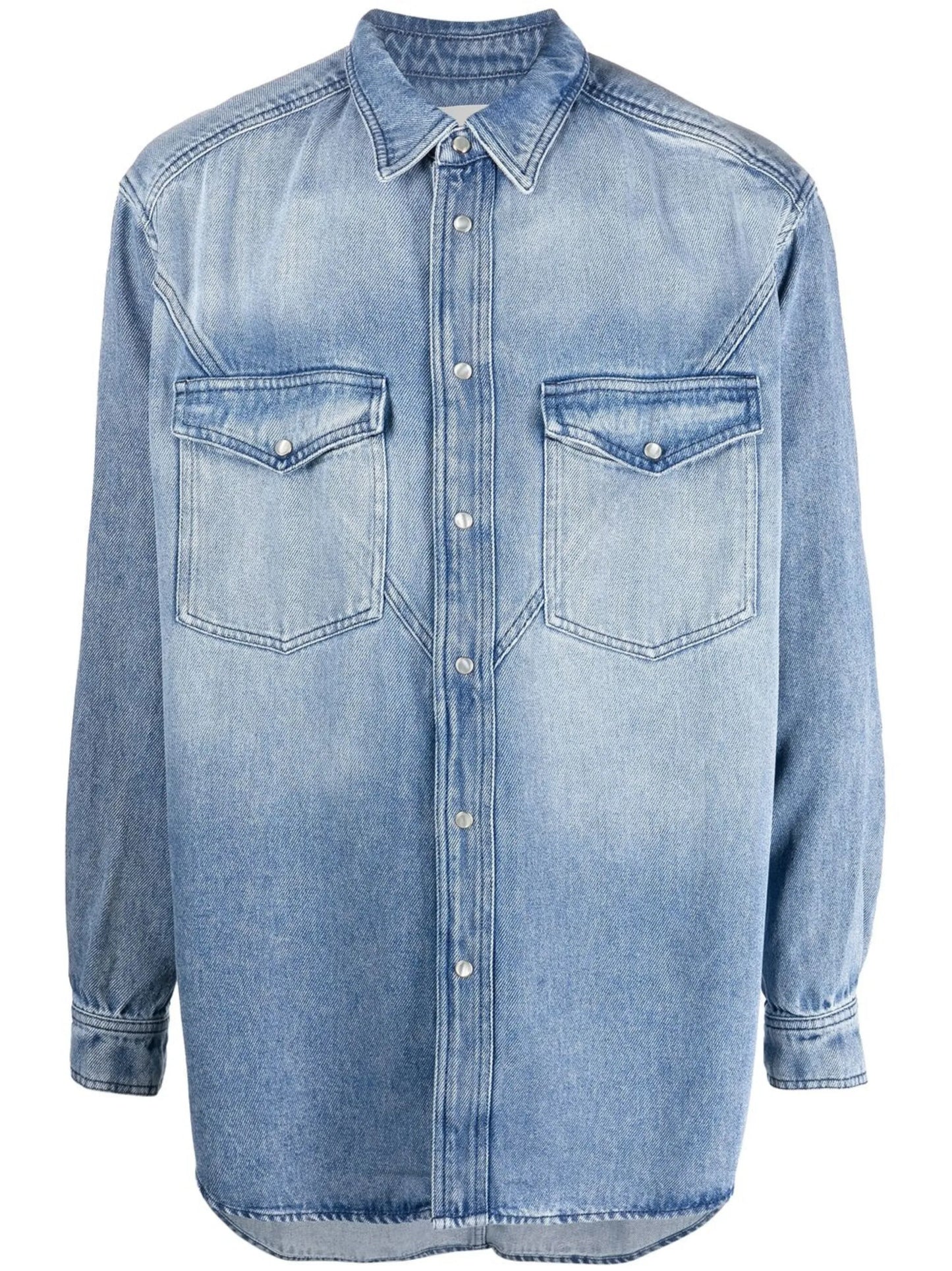 long-sleeved denim shirt