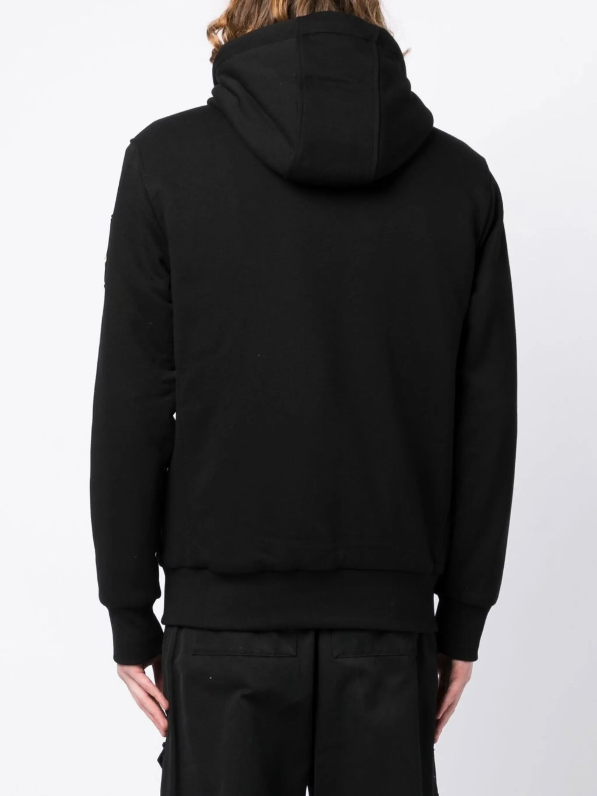 Linden Bunny logo-plaque zip-up hoodie