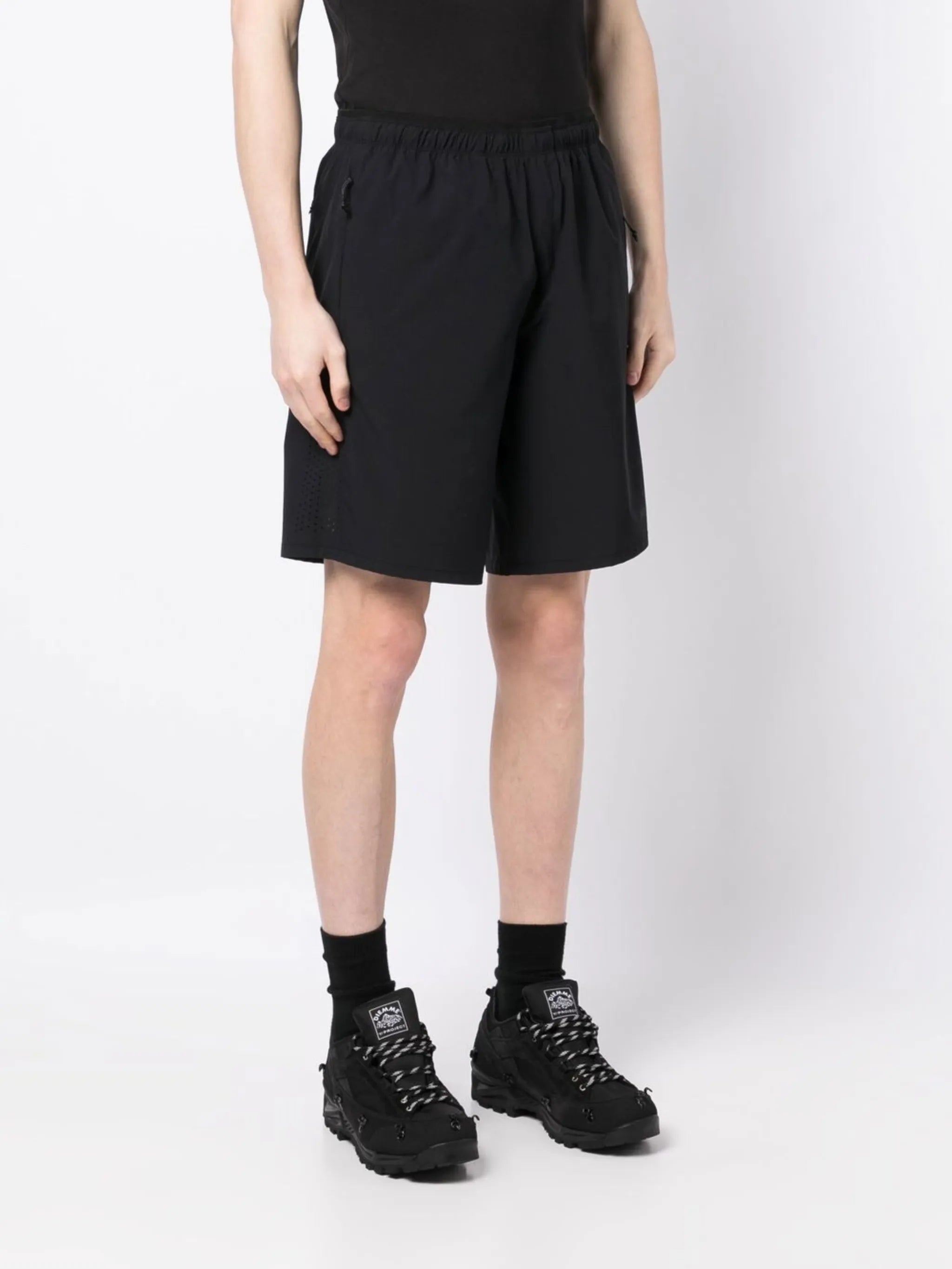 logo-print track shorts