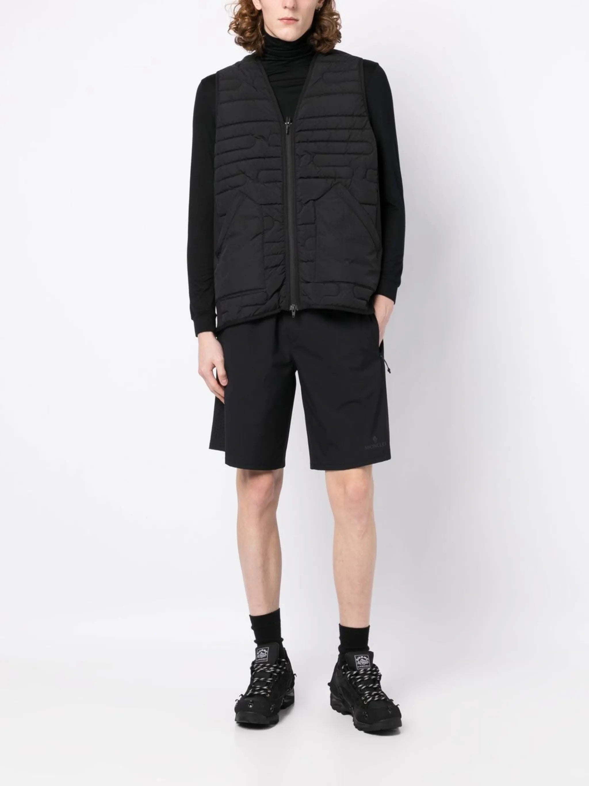 logo-print track shorts