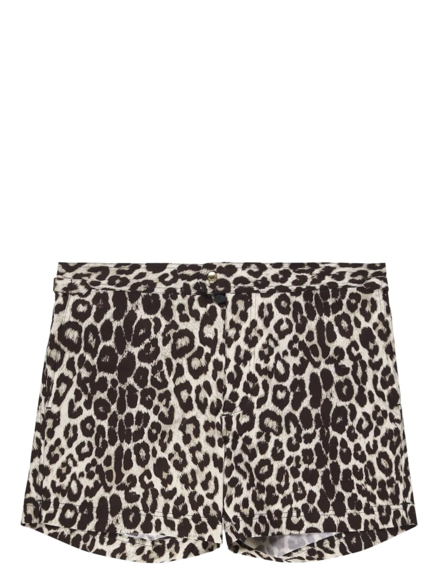 leopard-print swim shorts