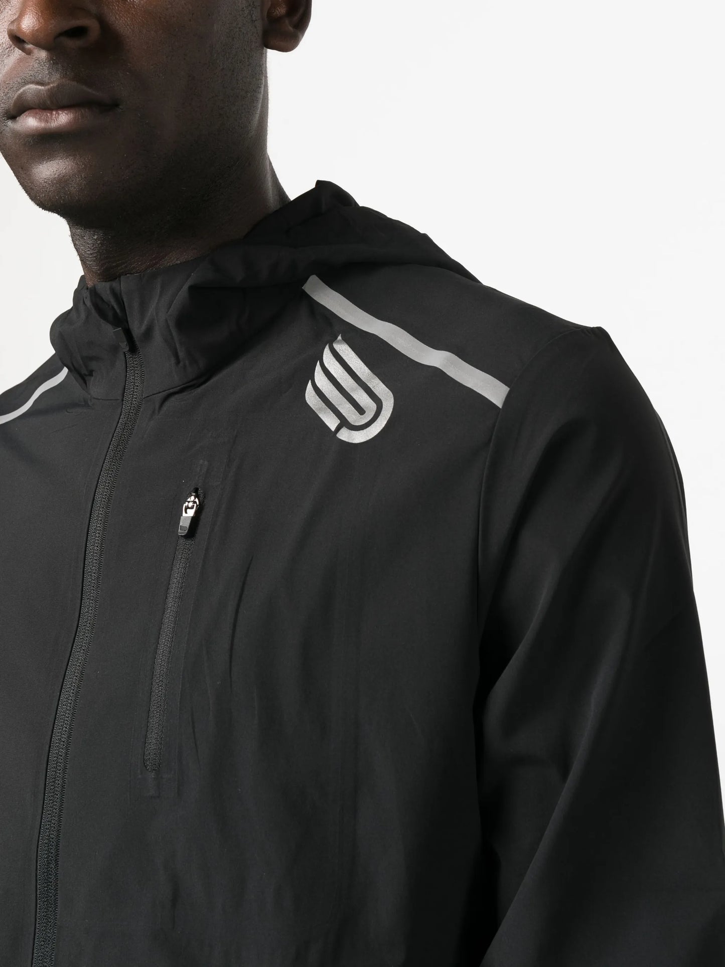 logo-print performance jacket
