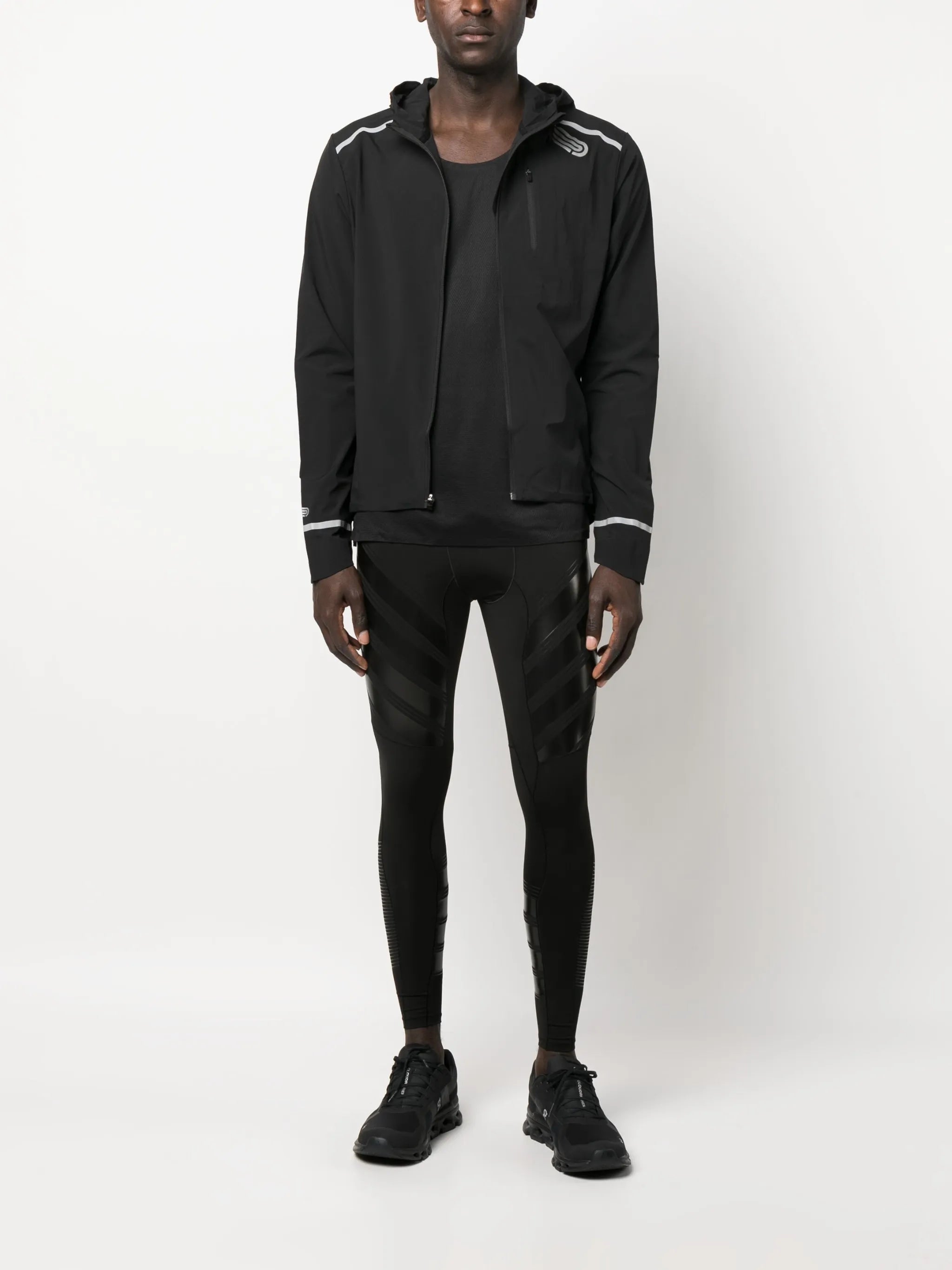 logo-print performance jacket