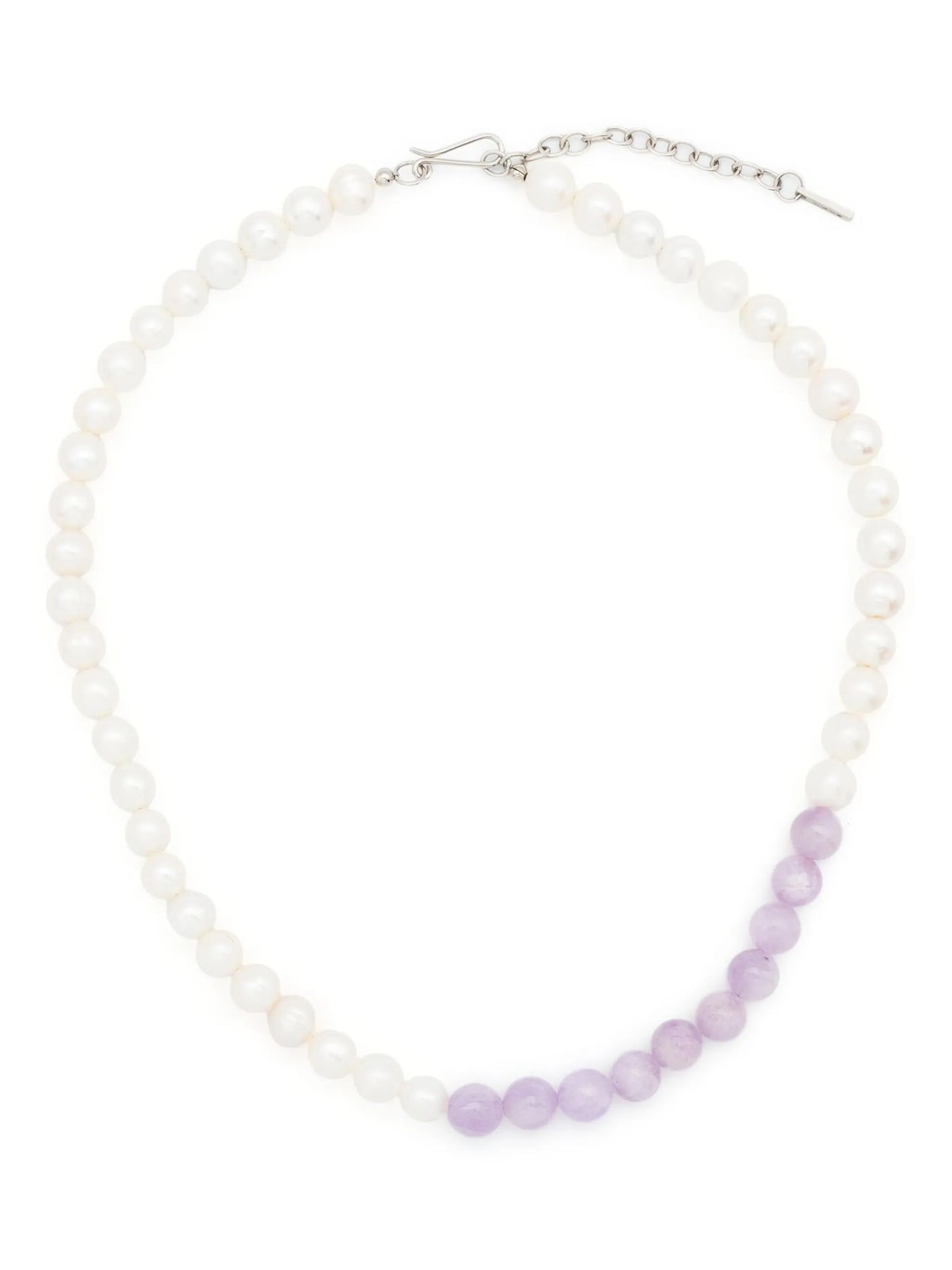 jade and pearl-detail necklace