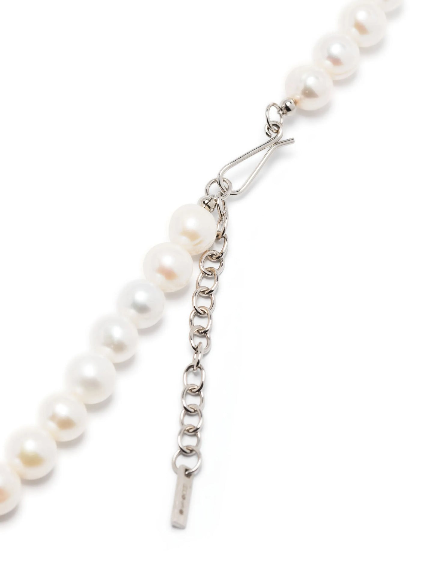 jade and pearl-detail necklace
