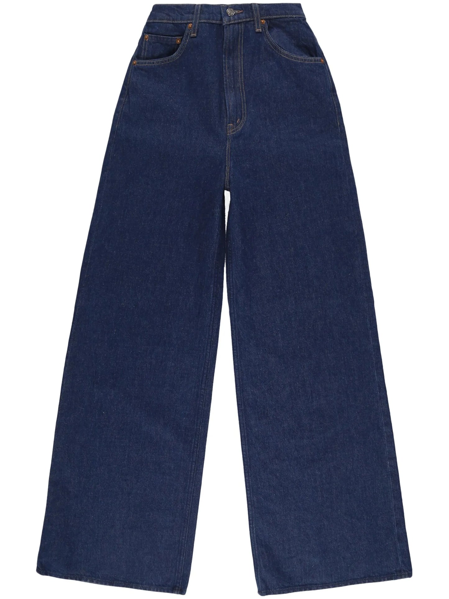 wide-leg denim jeans