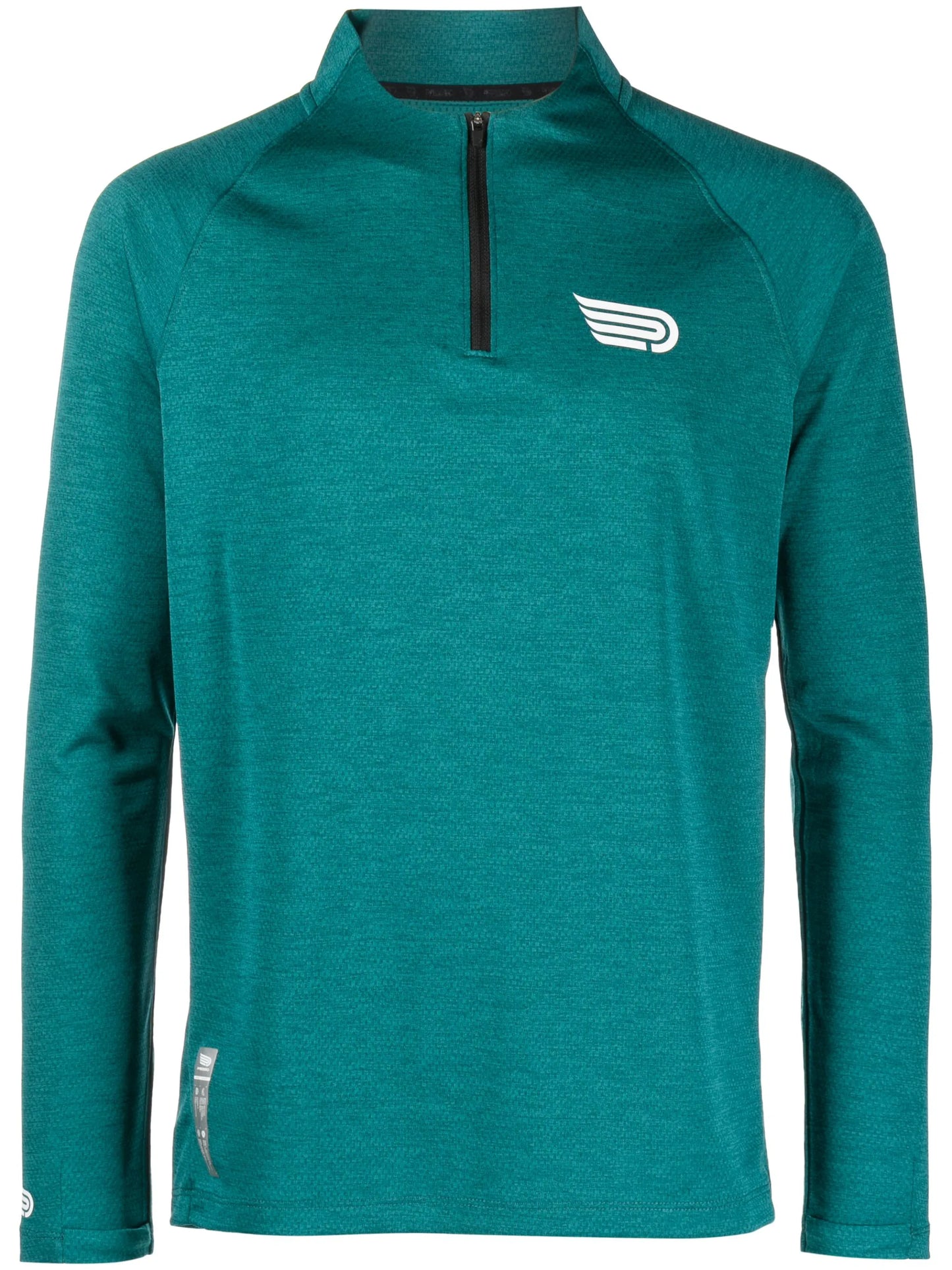 long-sleeved zip sweatshirt