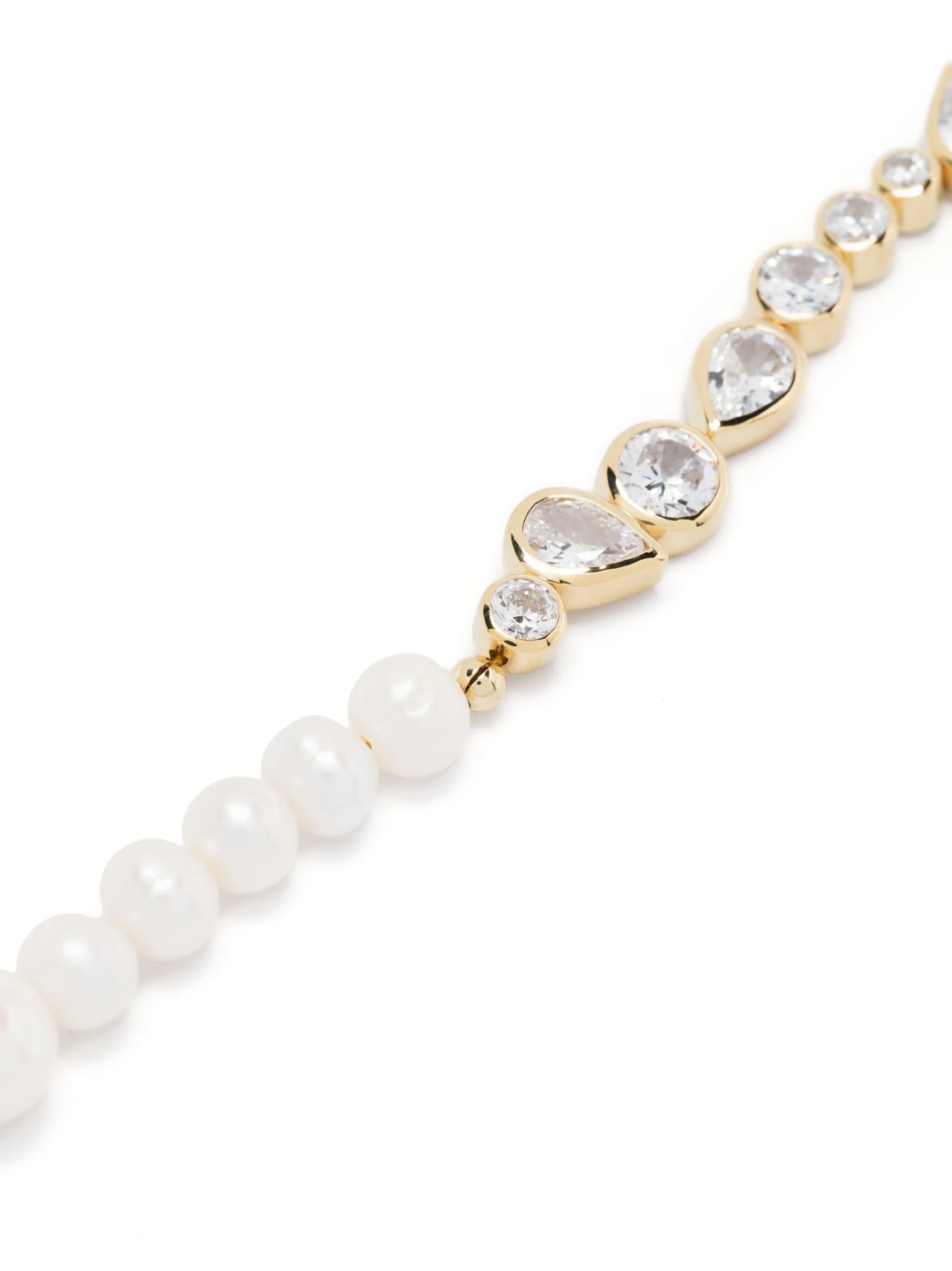 Glitch gold-plated pearl bracelet