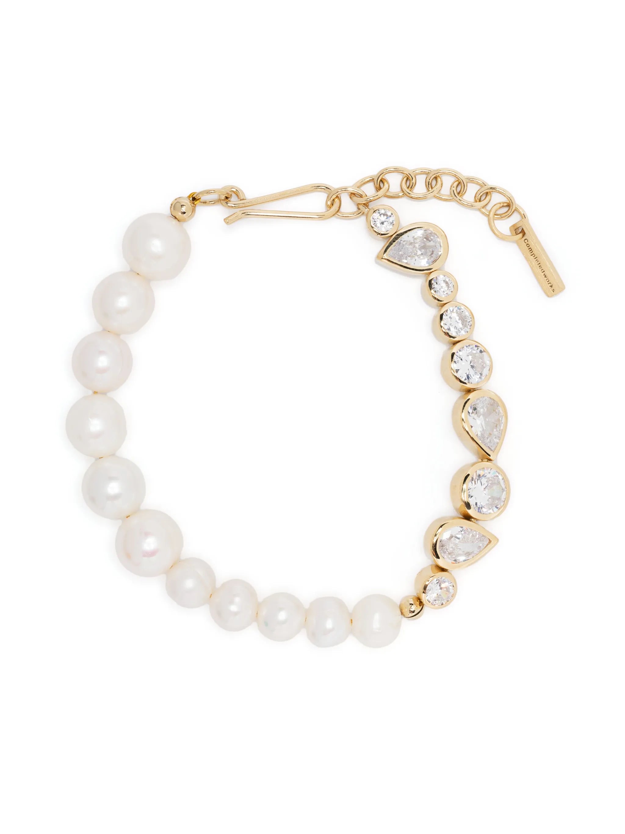 Glitch gold-plated pearl bracelet